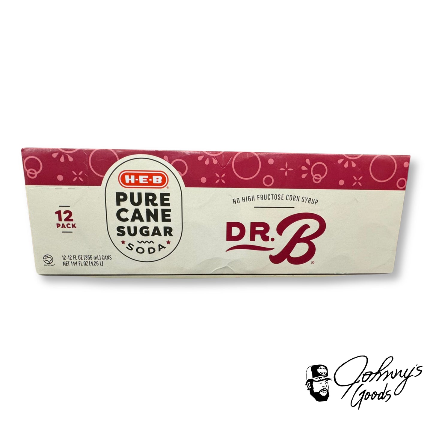 Heb soda can 12 pack flavors pure cane sugar cola sweet dr b soda texas flavor