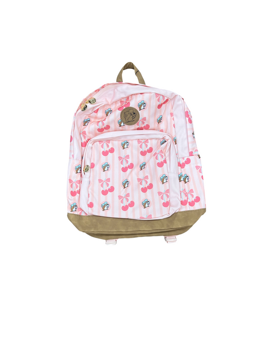 Buc-ee’s Pink Cherry Backpack – Cute School Backpack with Front Pocket & Adjustable Straps