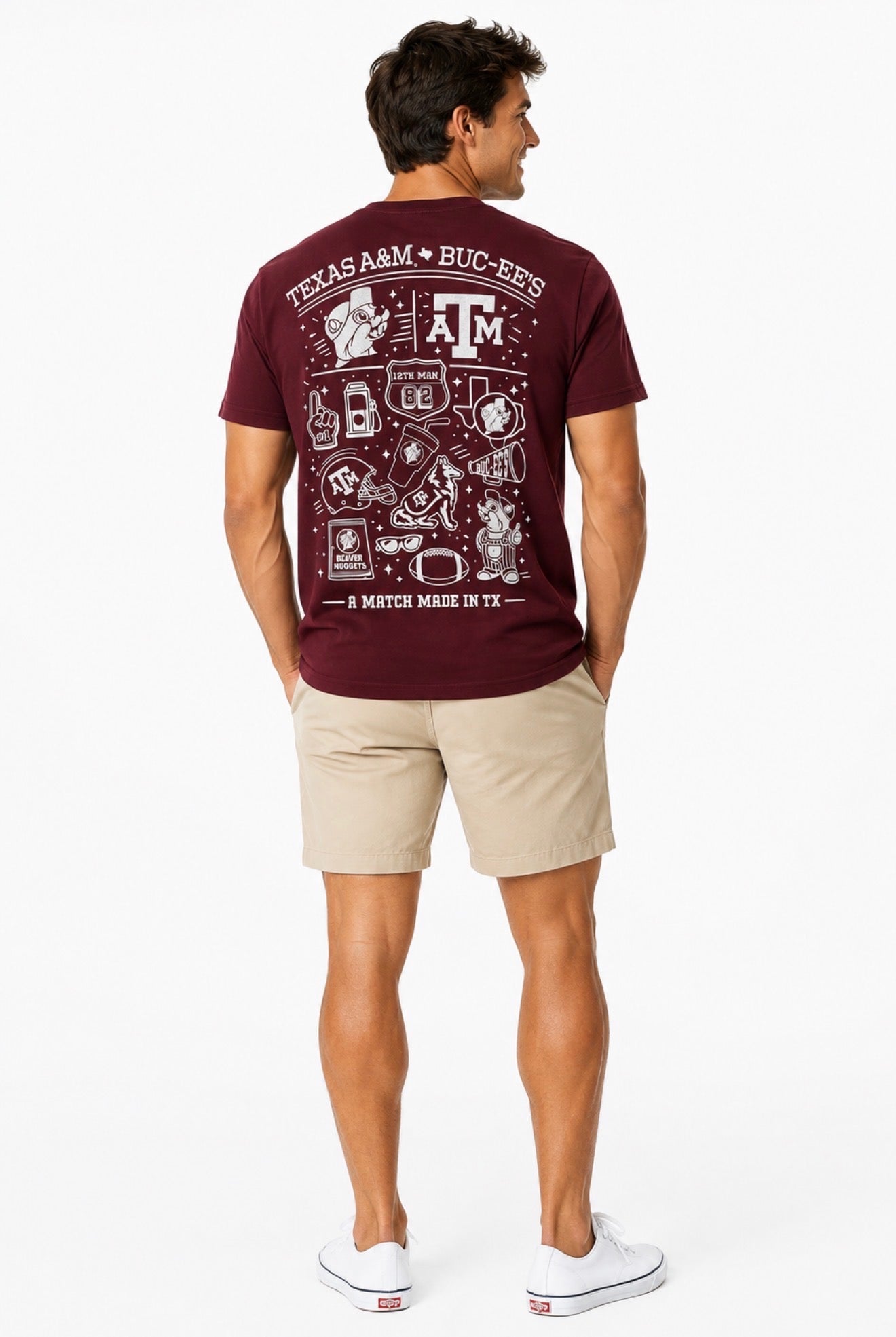 Texas A&M x Buc-ee’s Graphic T-Shirt – Maroon | Front & Back Design | Adult /Youth Unisex Tee