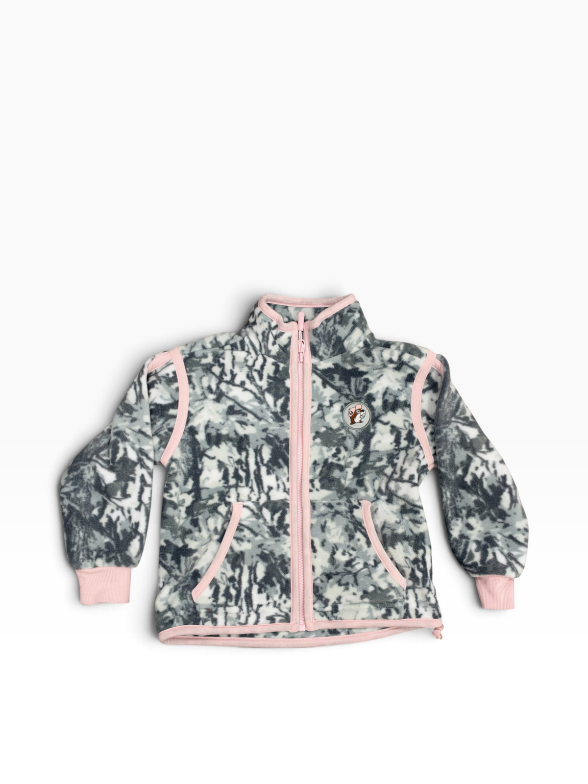 Buc-ee’s Women’s Pink & Gray Camo Fleece Jacket