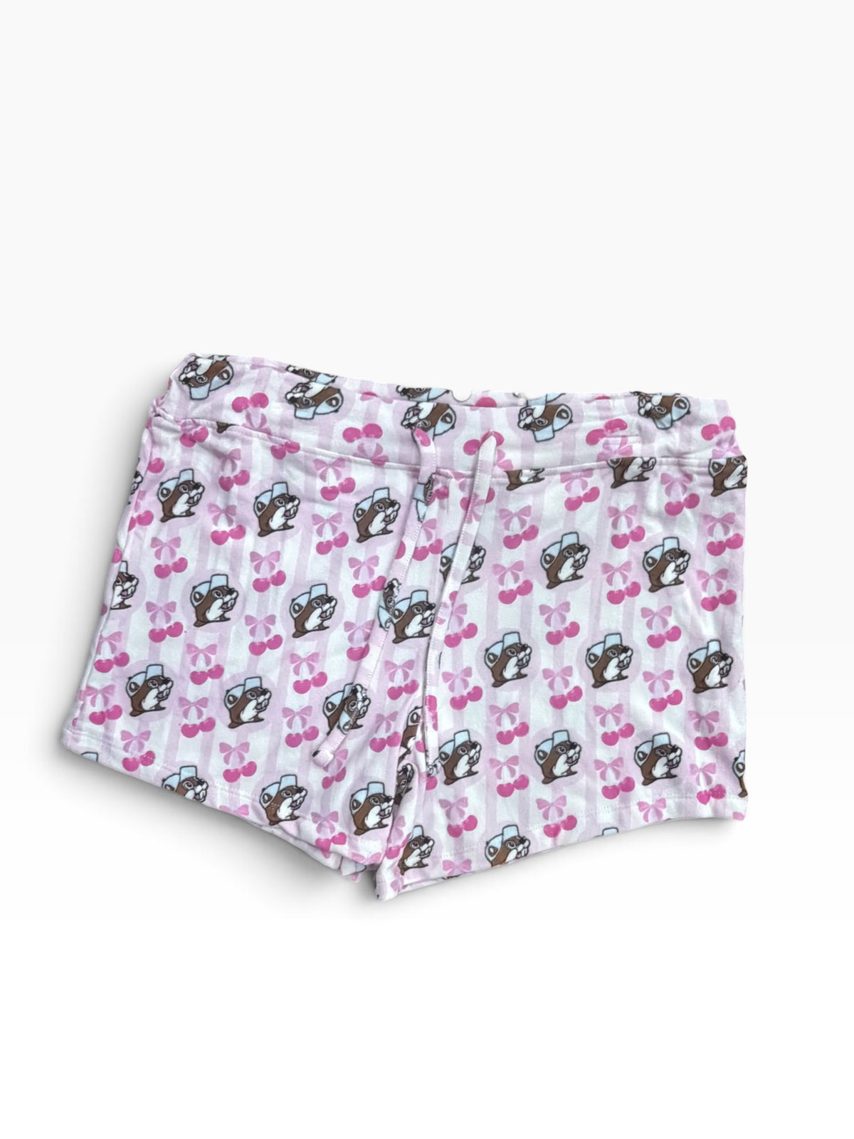 Buc-ee’s Pink Beaver & Bow Lounge Set – Long Sleeve Top and Shorts