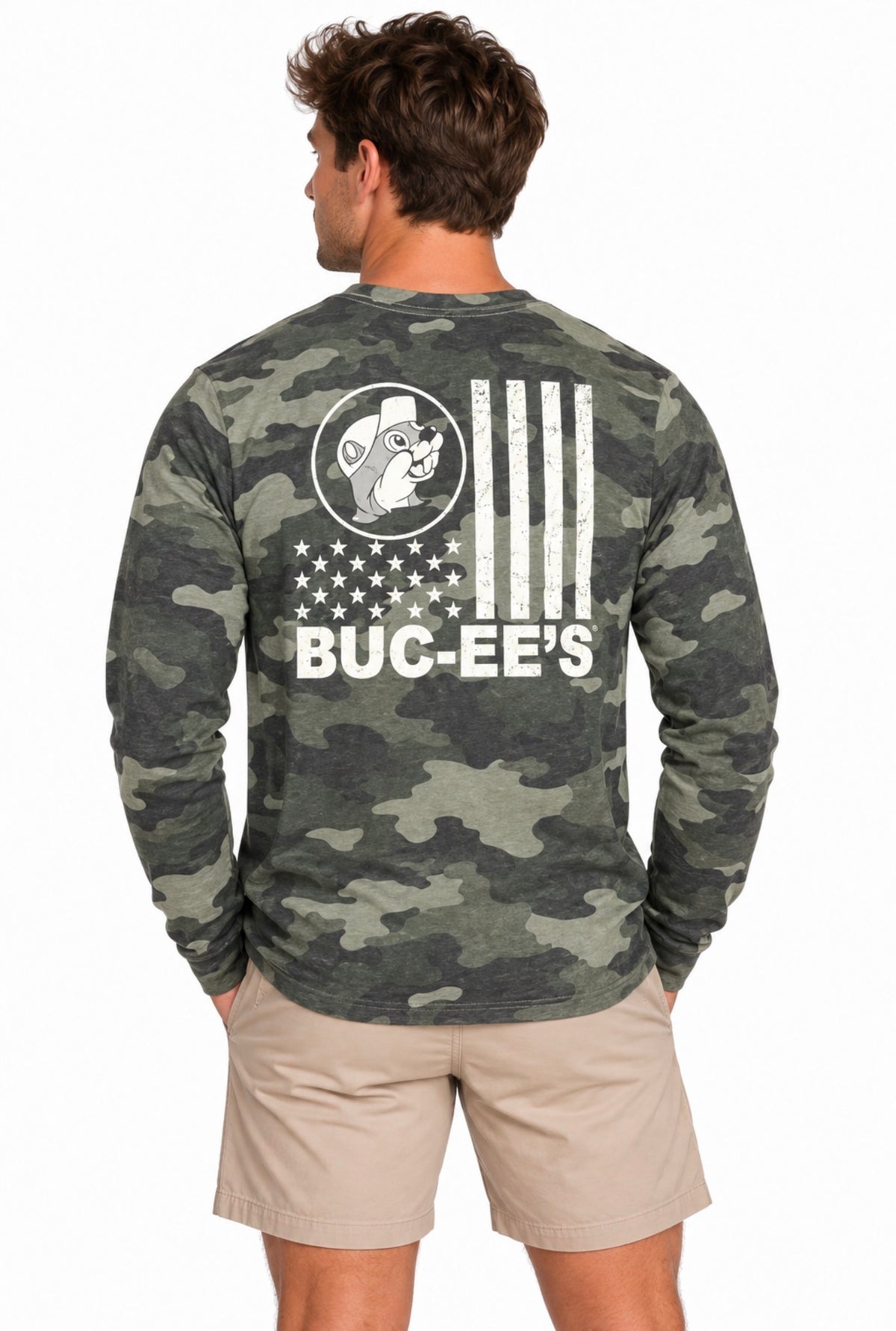 Buc-ee’s Camo Long-Sleeve Shirt – Adult & Youth Sizes