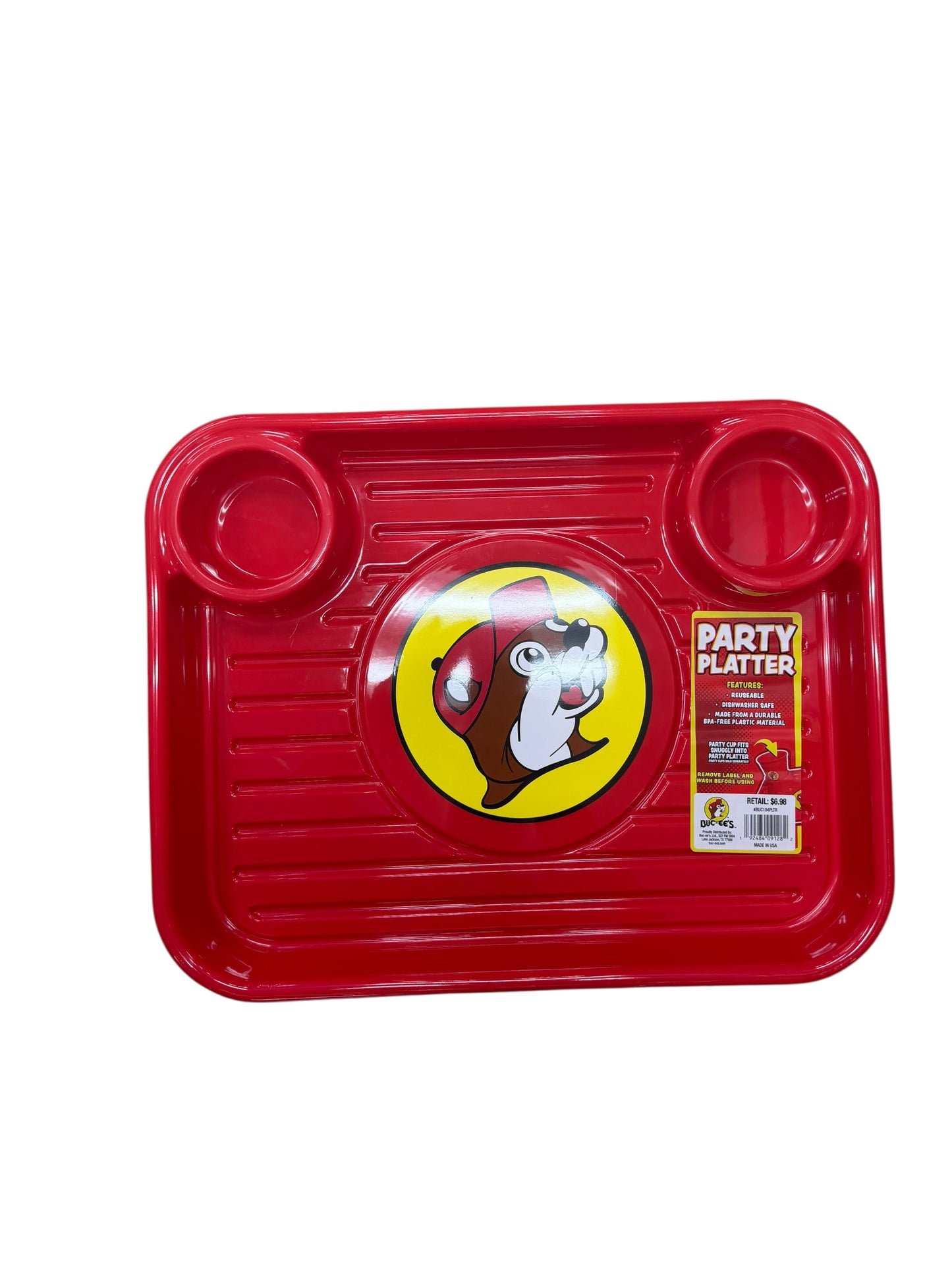 Buc-ee's Plastic Party Plate