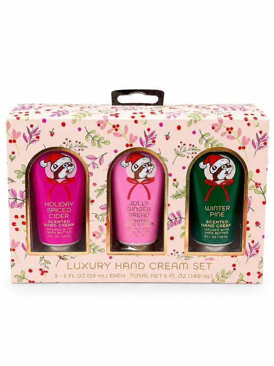 Buc-ee’s Holiday Luxury Hand Cream Gift Set – 3 Festive Scents