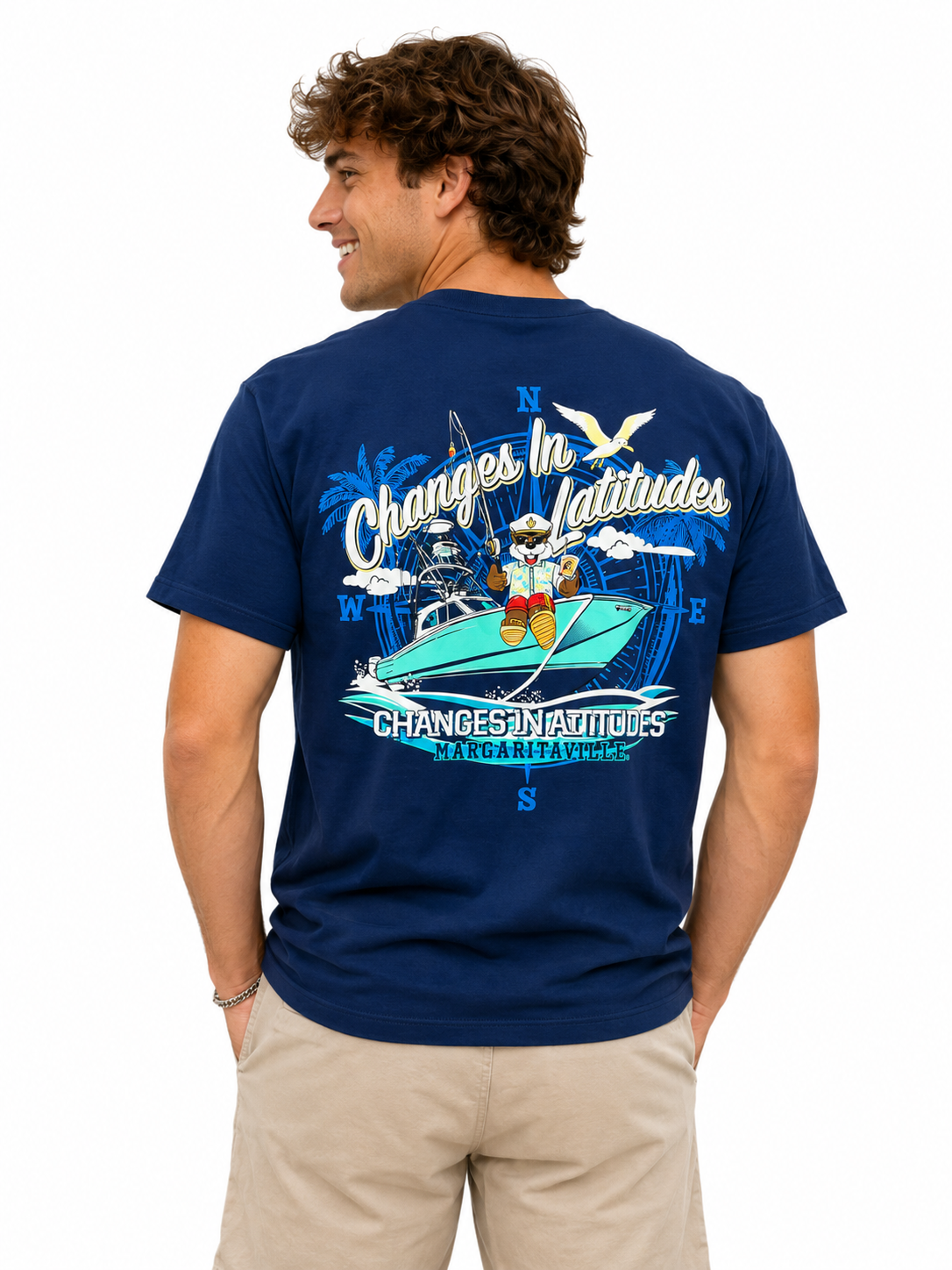 Buc-ee’s Margaritaville Changes in Latitudes Changes in Attitudes Navy Blue Graphic T-Shirt