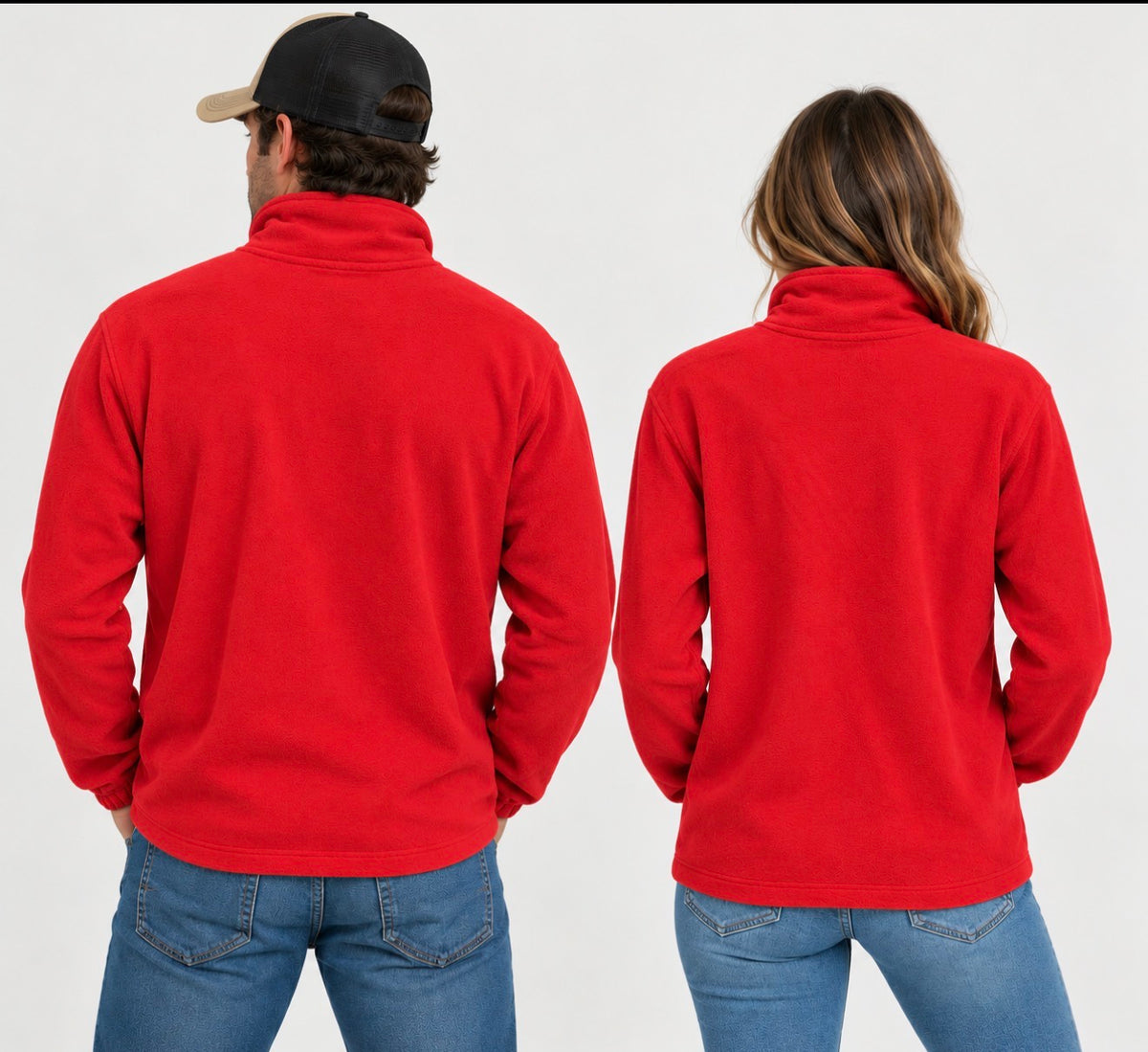 Buc-ee’s Red Fleece Full-Zip Jacket – Unisex Adult Beaver Logo Pullover Outerwear