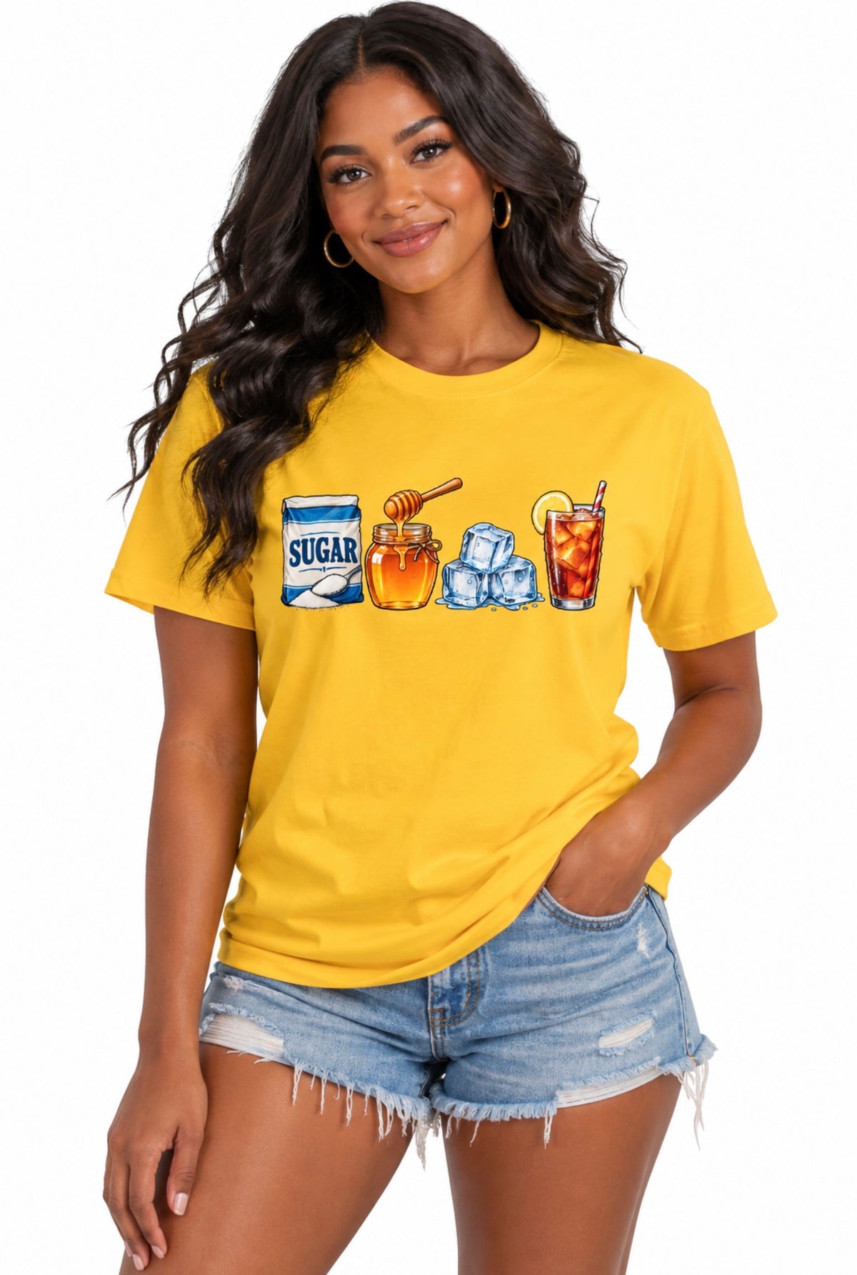 Sugar Honey Ice Tea Graphic T-Shirt – Funny Rebus Adult Humor Tee