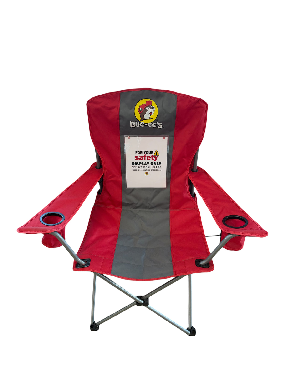 Buc-ee’s “Big Boy Chair” – Red & Gray Folding Chair