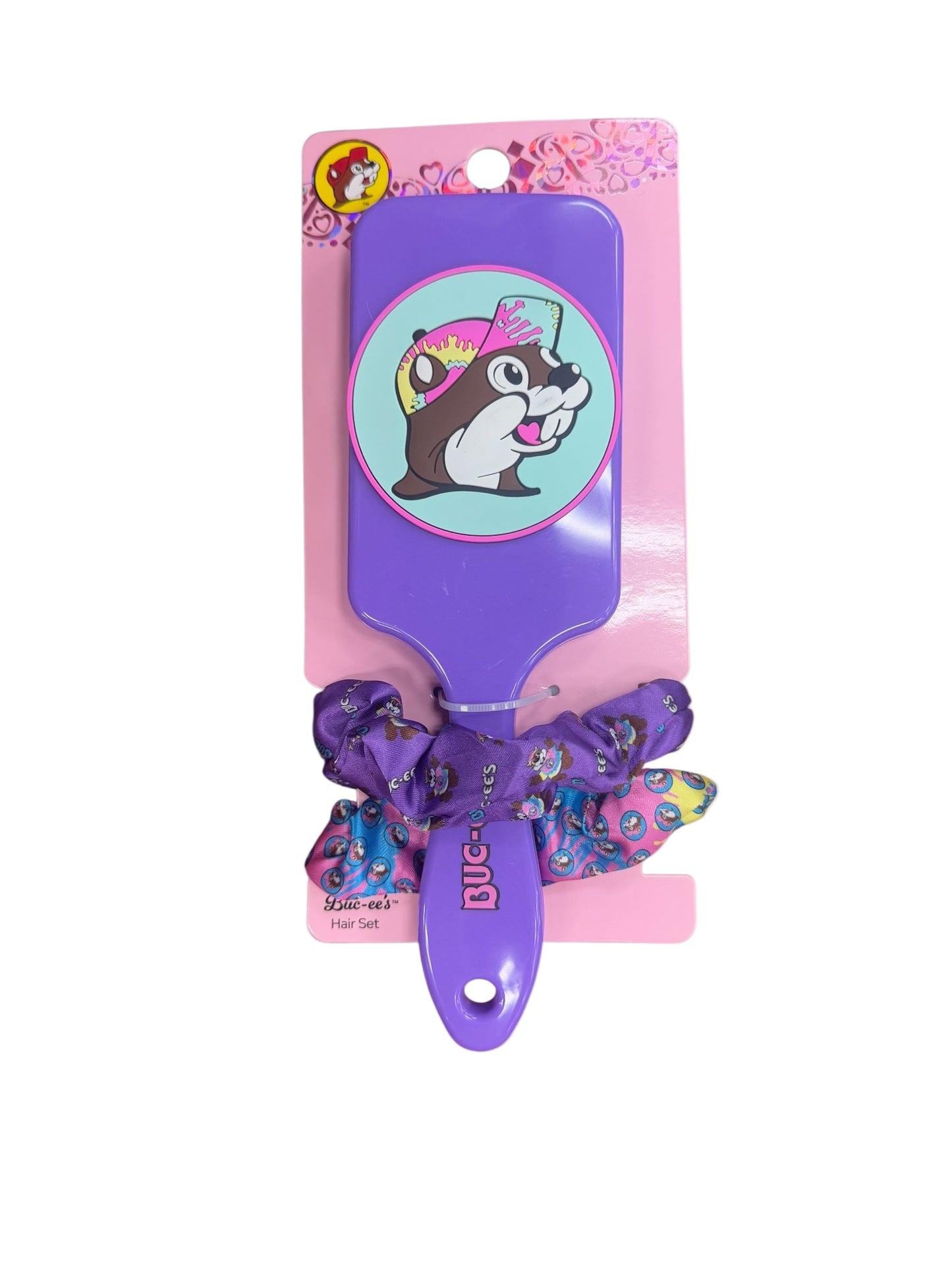 Buc-ee’s Hair Brush Logo and Scrunchie Combo