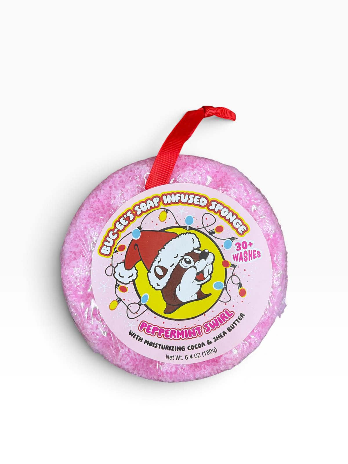Buc-ee’s Christmas Soap-Infused Sponge – Peppermint Swirl & Pistachio Noël
