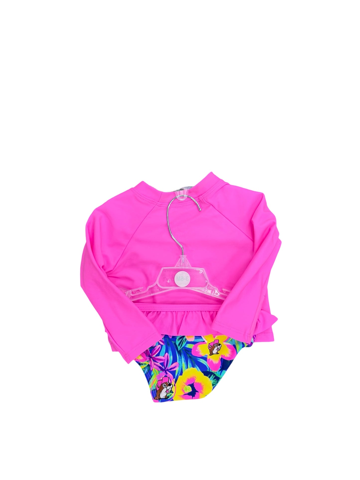 Buc-ee’s Kids Tropical Two-Piece Rash Guard Swimsuit Set