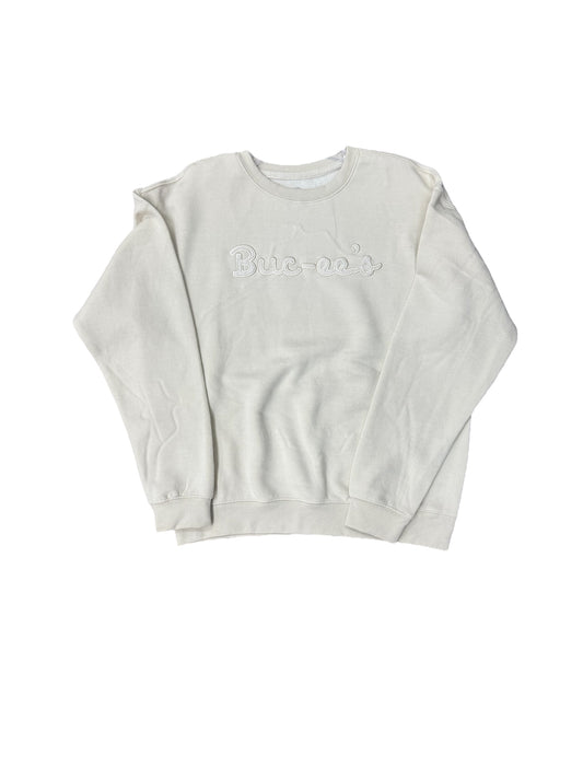 Buc-ee’s Fleece Crew Sweater Off White