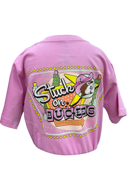 Buc-ee’s “Stuck on Buc-ee’s” Pink Graphic T-Shirt