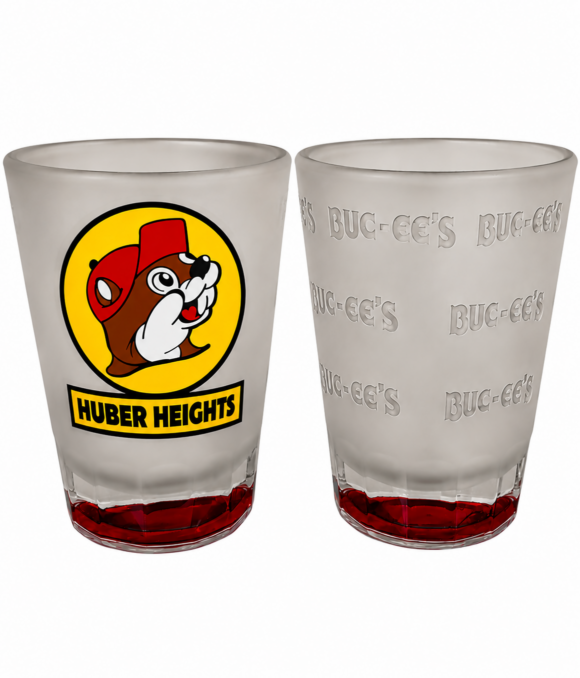 Buc-ee's Huber Heights Ohio Frosted Shot Glass – Collectible Souvenir Glass