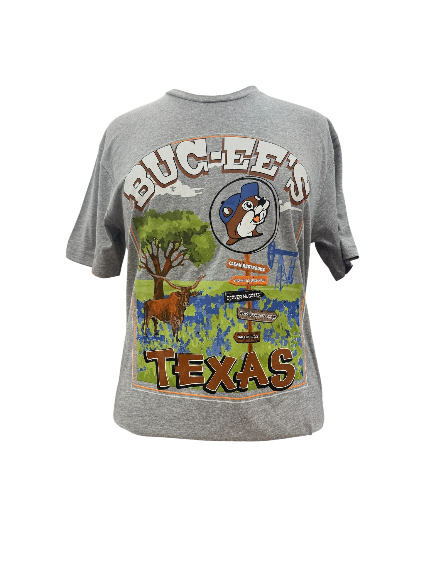 Buc-ee’s Grey Texas Theme Tshirt