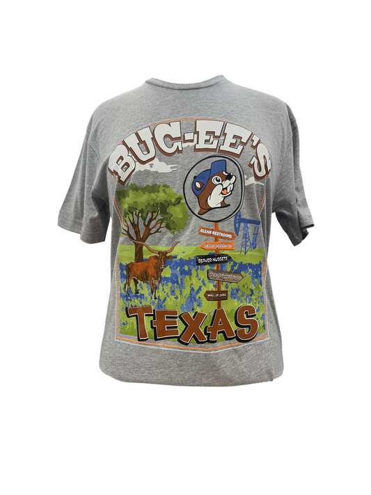 Buc-ee’s Grey Texas Theme Tshirt