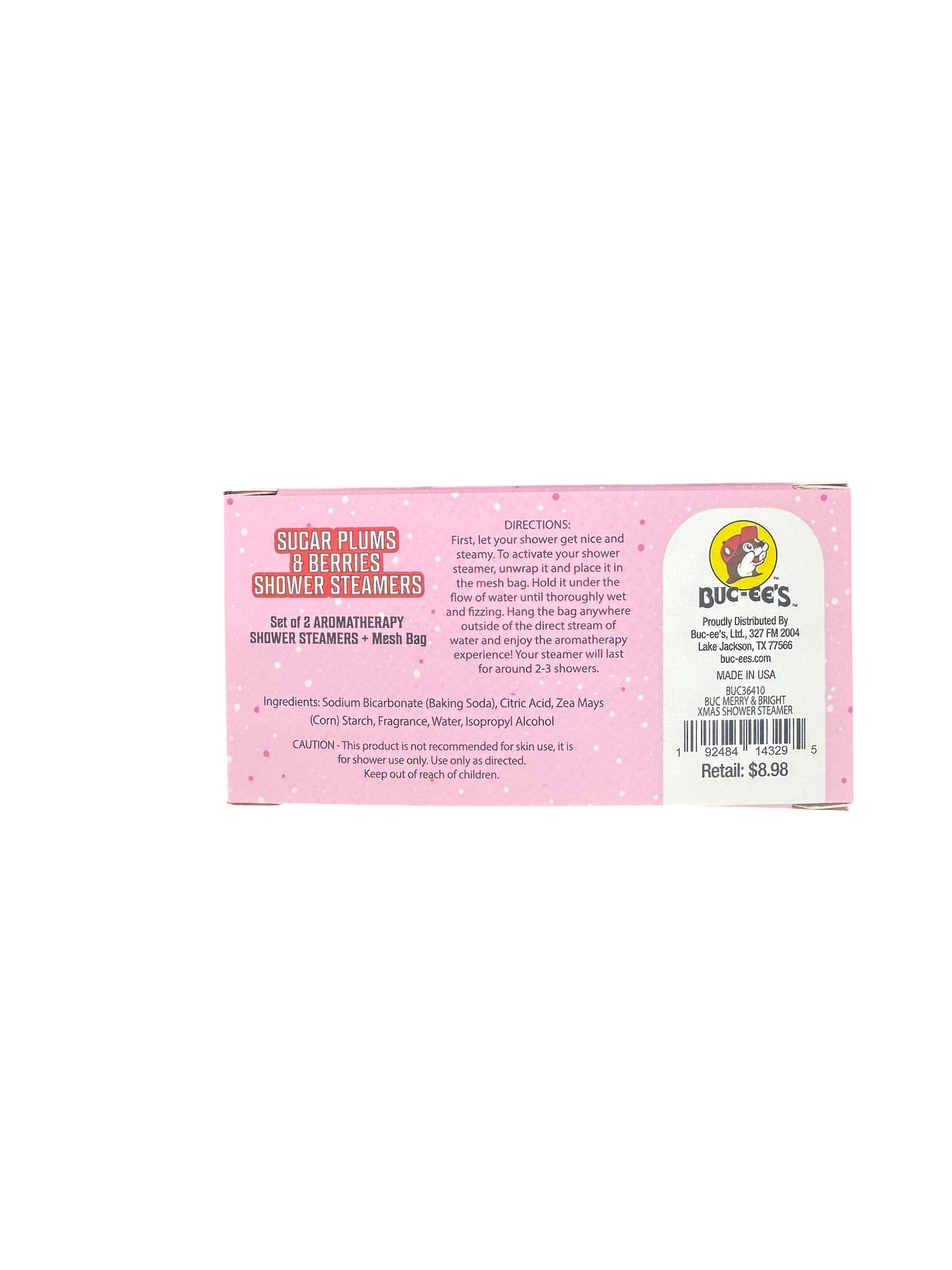 Buc-ee’s Holiday Bath Bombs & Shower Steamers – Winter Berry & Sugar Plum Scents