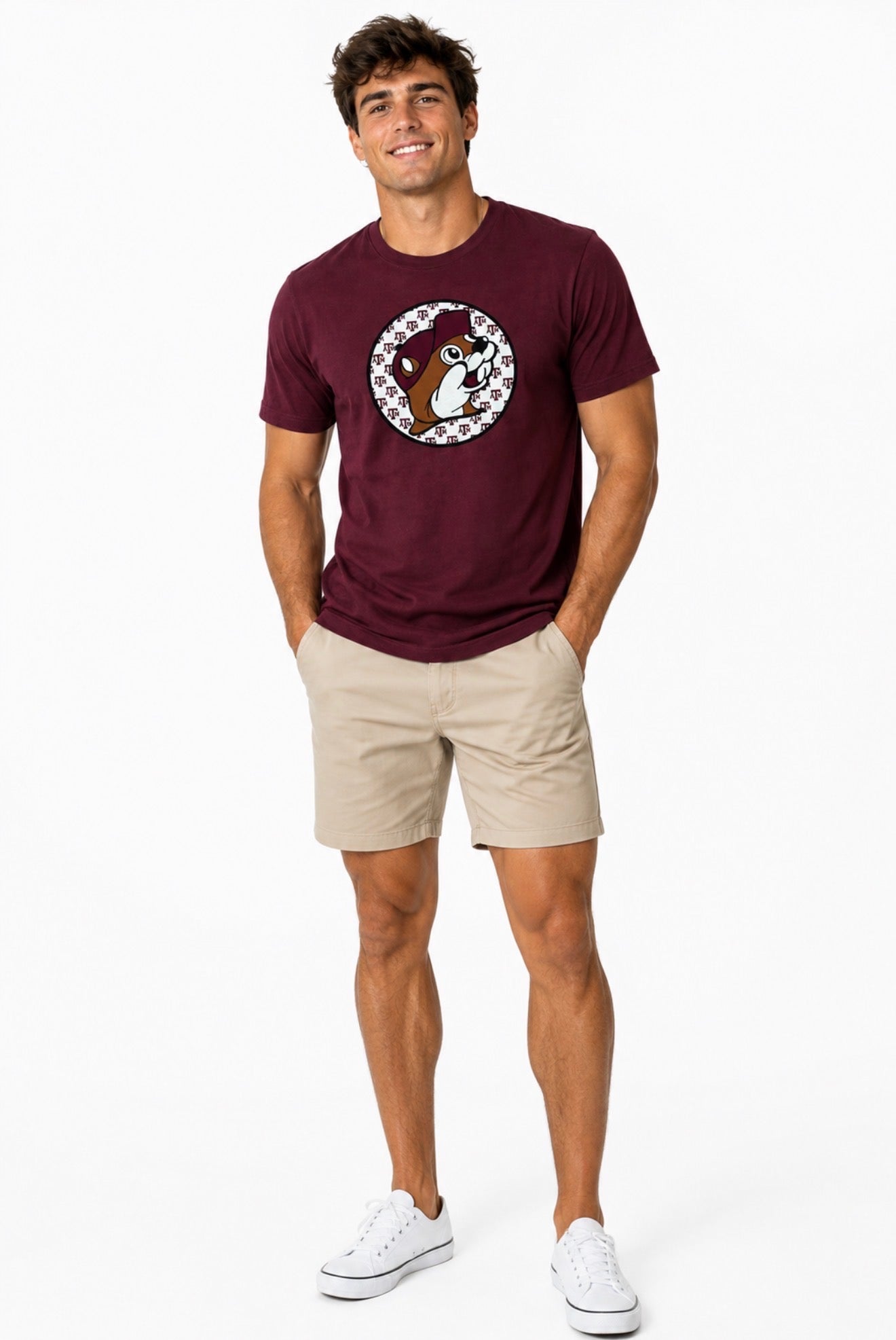 Texas A&M x Buc-ee’s Graphic T-Shirt – Maroon | Front & Back Design | Adult /Youth Unisex Tee
