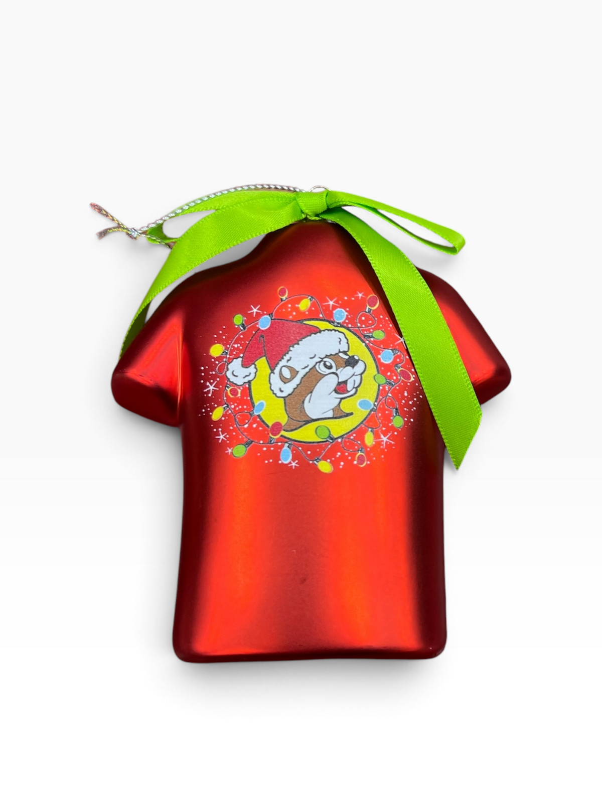 Buc-ee’s 2026 “Believe” Christmas T-Shirt Ornament – Red