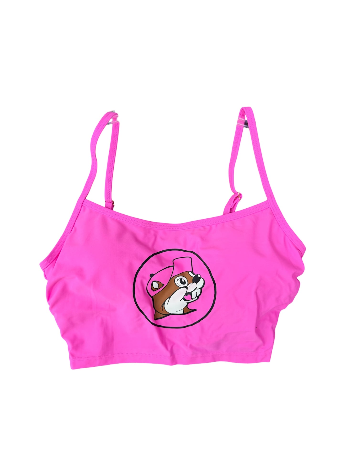 Buc-ee’s Women’s Hot Pink Two-Piece Swimsuit Set – Adjustable Straps