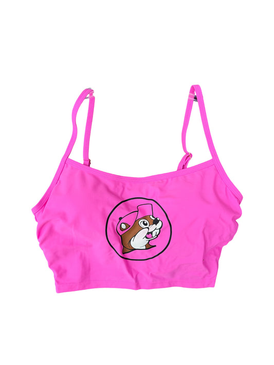 Buc-ee’s Women’s Hot Pink Two-Piece Swimsuit Set – Adjustable Straps