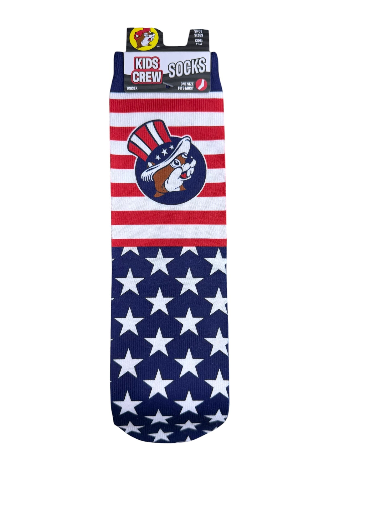 Buc-ee’s Patriotic Socks Collection – Kids & Adult Crew, Ankle & No-Show | Red White & Blue Beaver Socks