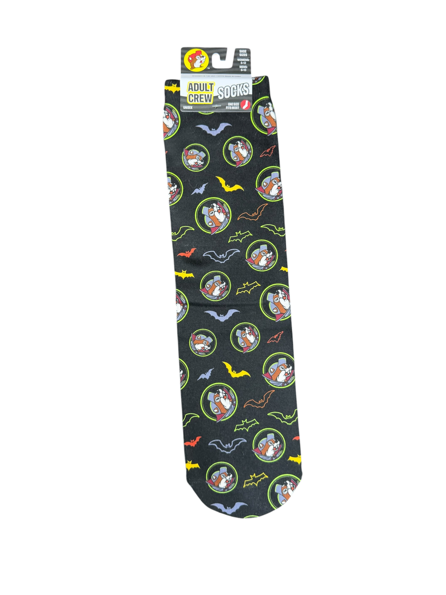 Buc-ee’s Spooky Nights Halloween Socks Collection – Adult & Kids Crew Socks and No-Show Socks