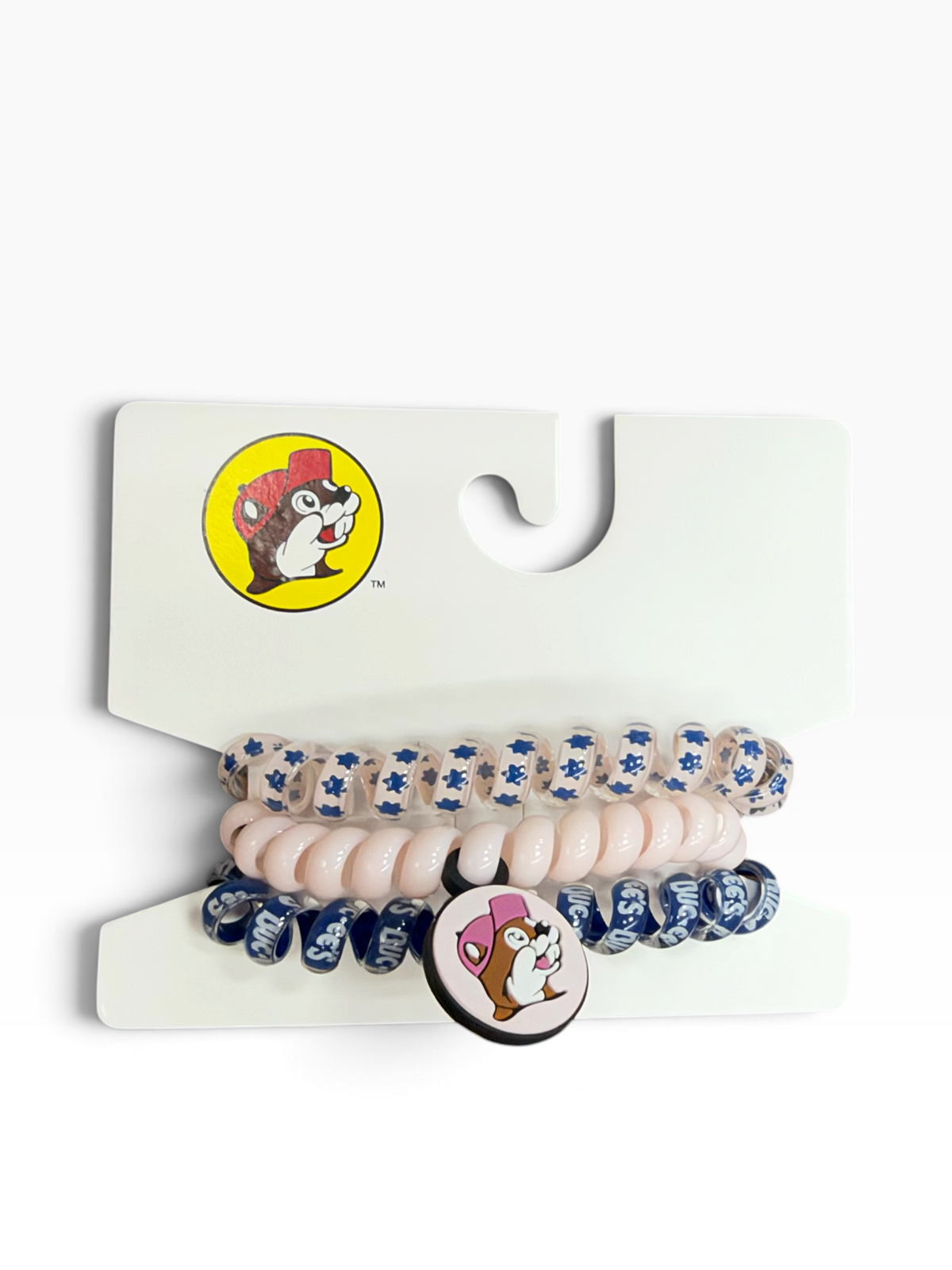Buc-ee’s Coil Hair Ties – 3 Pack | No-Crease Spiral Hair Bands