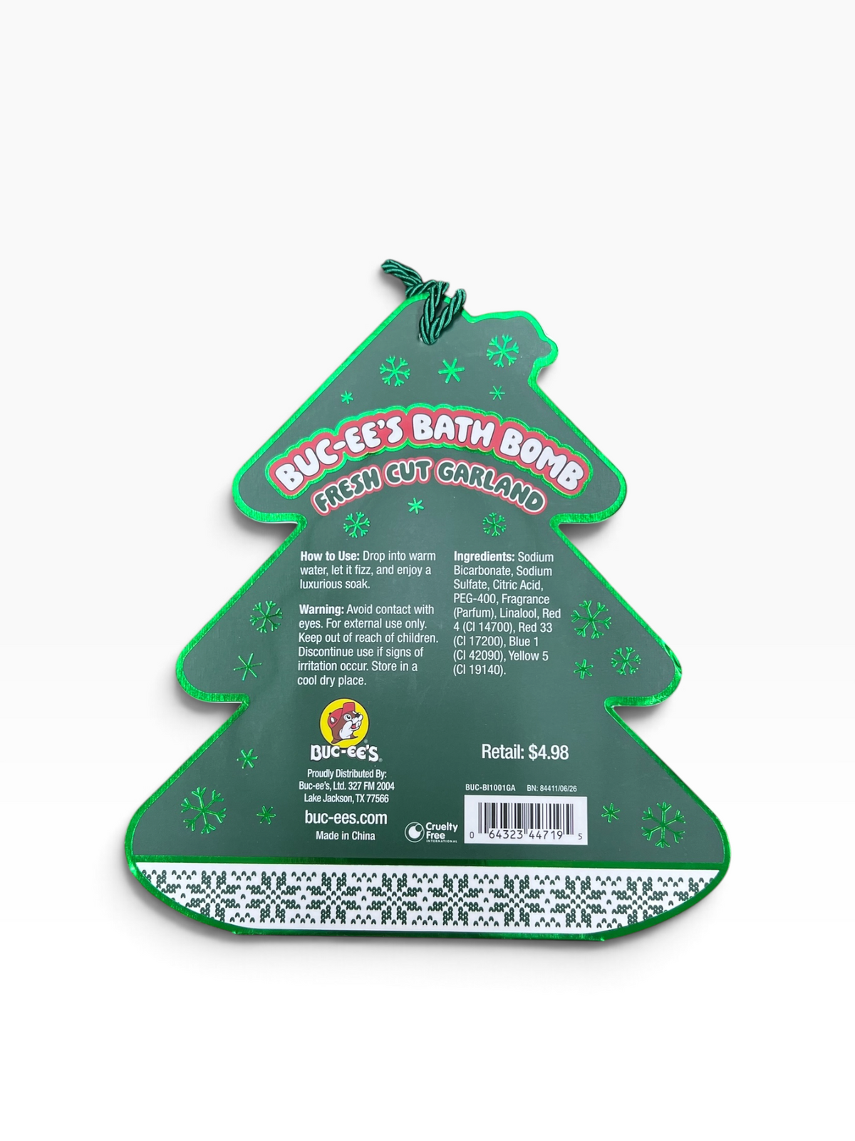 Buc-ee’s Christmas Bath Bombs – Peppermint Swirl & Fresh Cut Garland