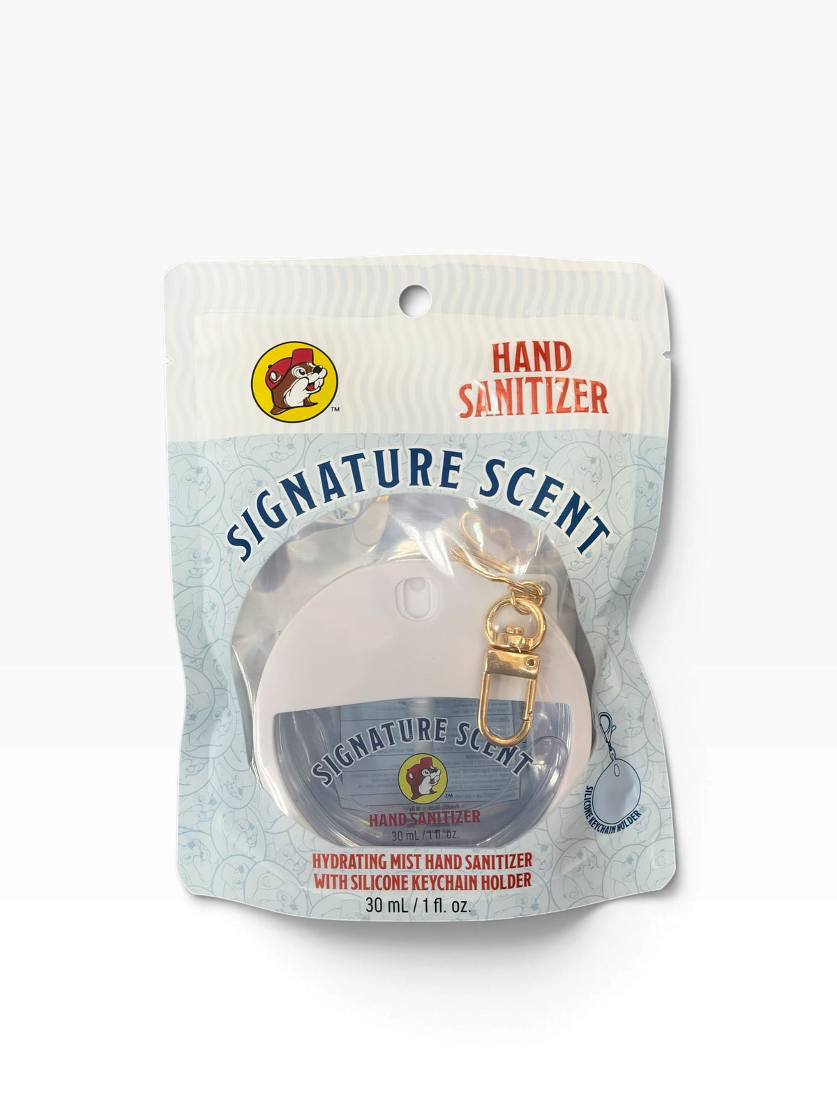 Buc-ee’s Hydrating Mist Hand Sanitizer with Keychain Holder – 1 oz