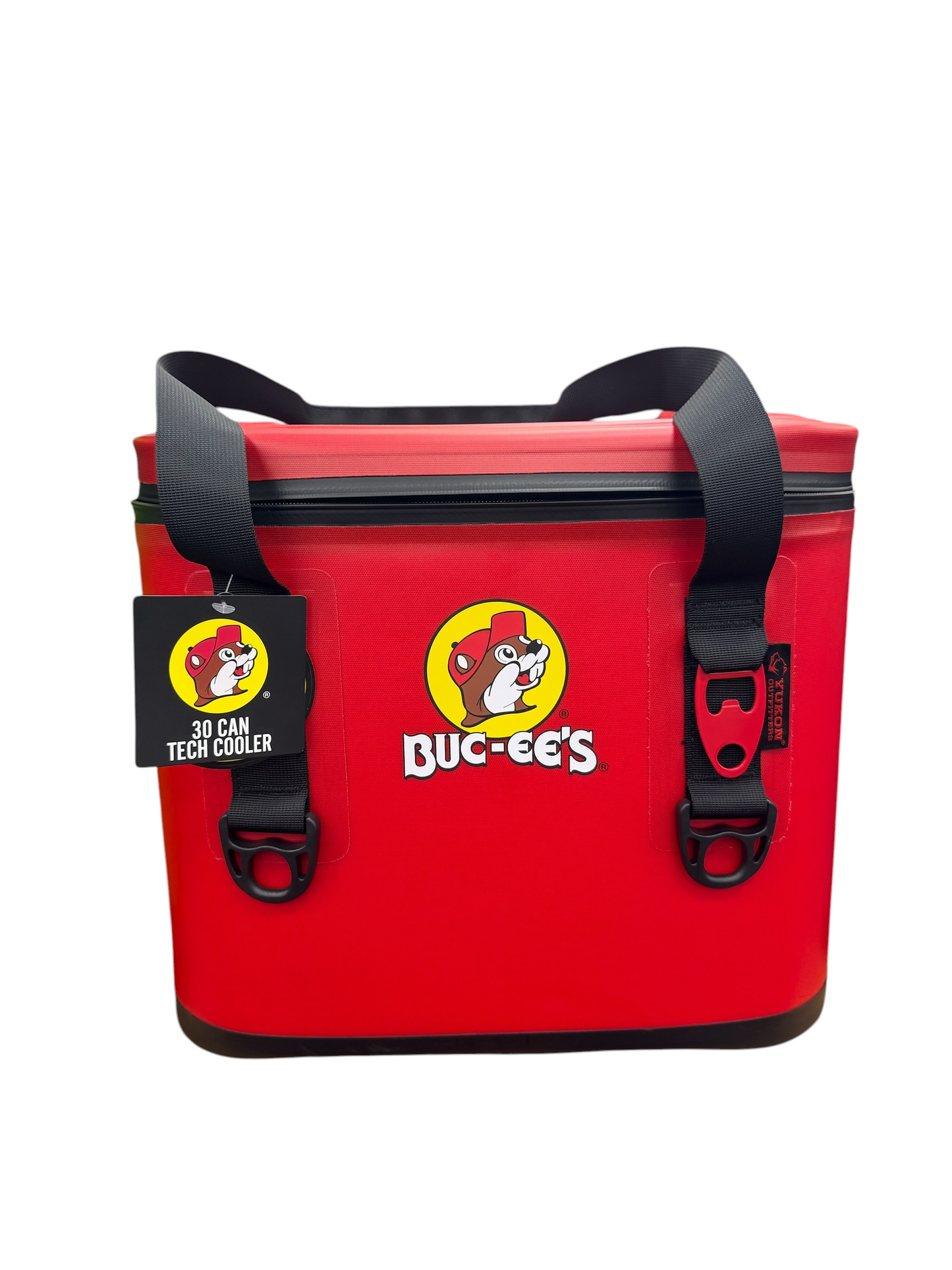 Buc-ee’s 30-Can Tech Cooler – Leakproof Soft-Sided Cooler with Waterproof Zipper – Available in Red or Camo