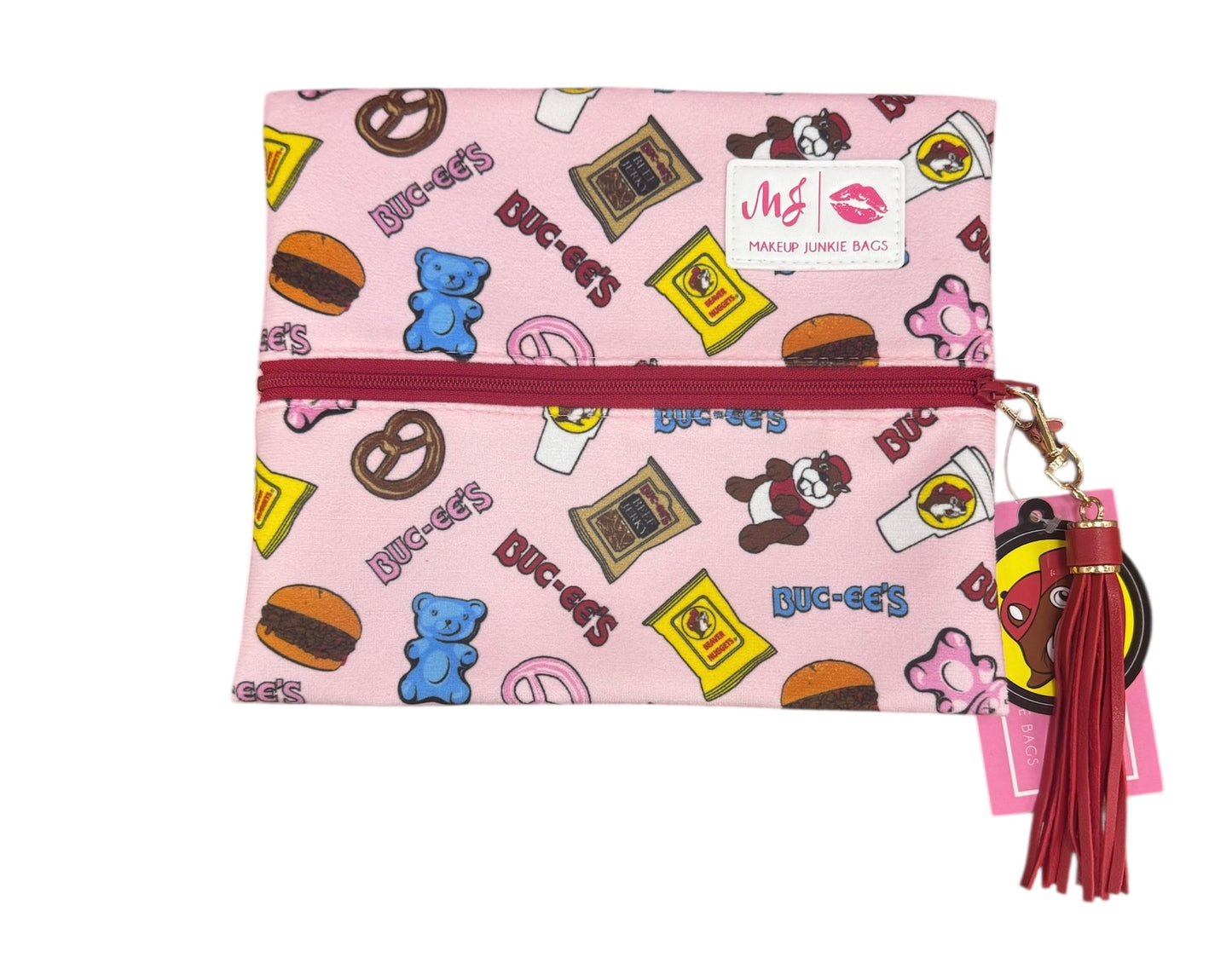 Buc-ee’s “Makeup Junkie Bags” Zipper Logo