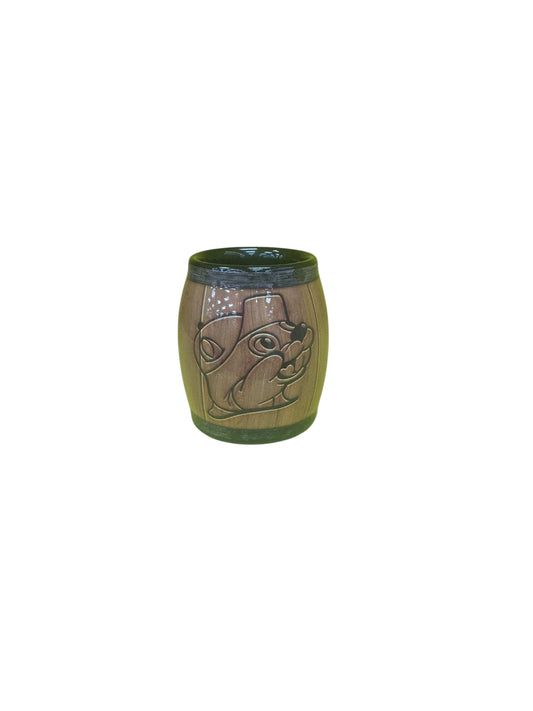 Buc-ee’s Wood Barrel Shot Glass