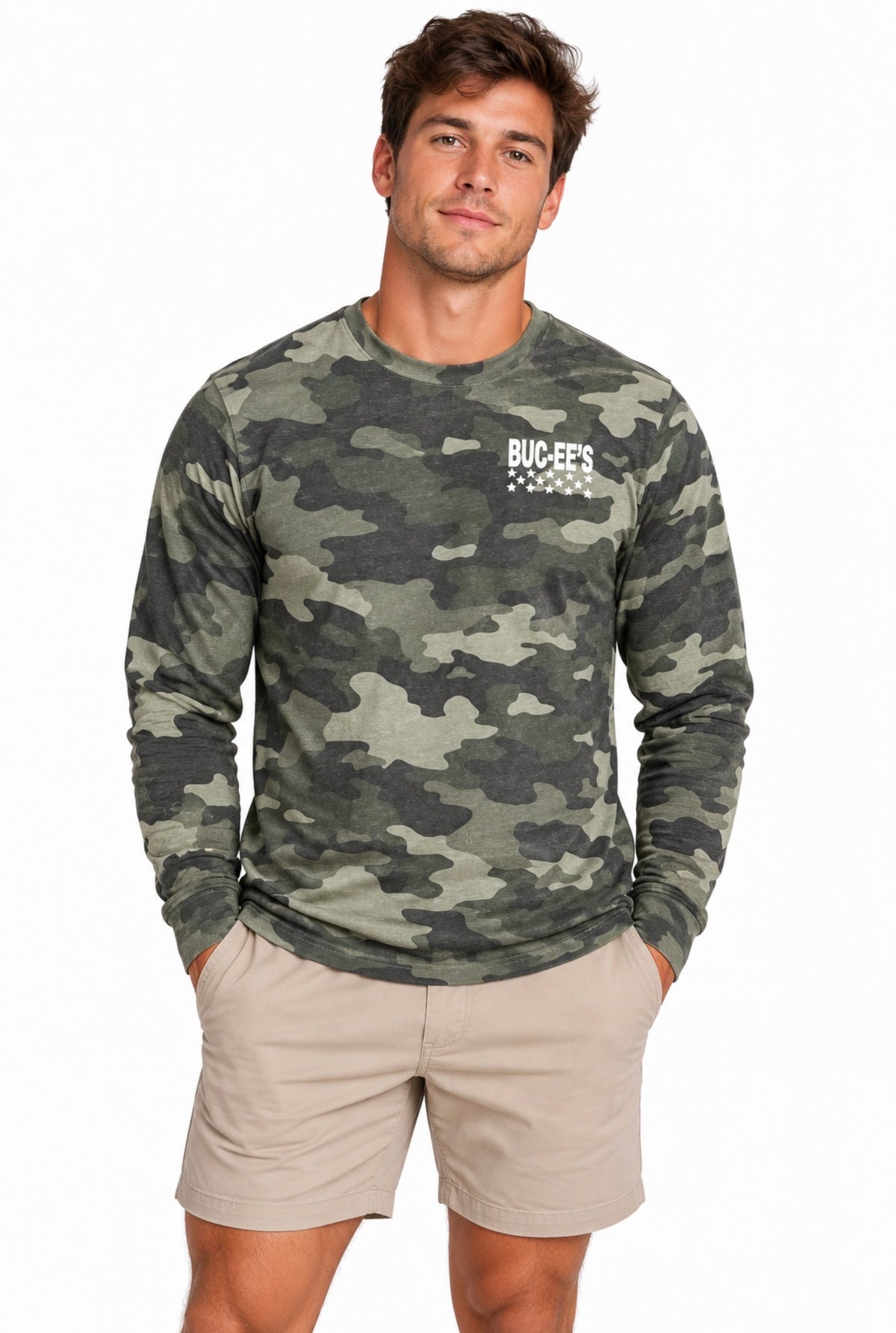 Buc-ee’s Camo Long-Sleeve Shirt – Adult & Youth Sizes