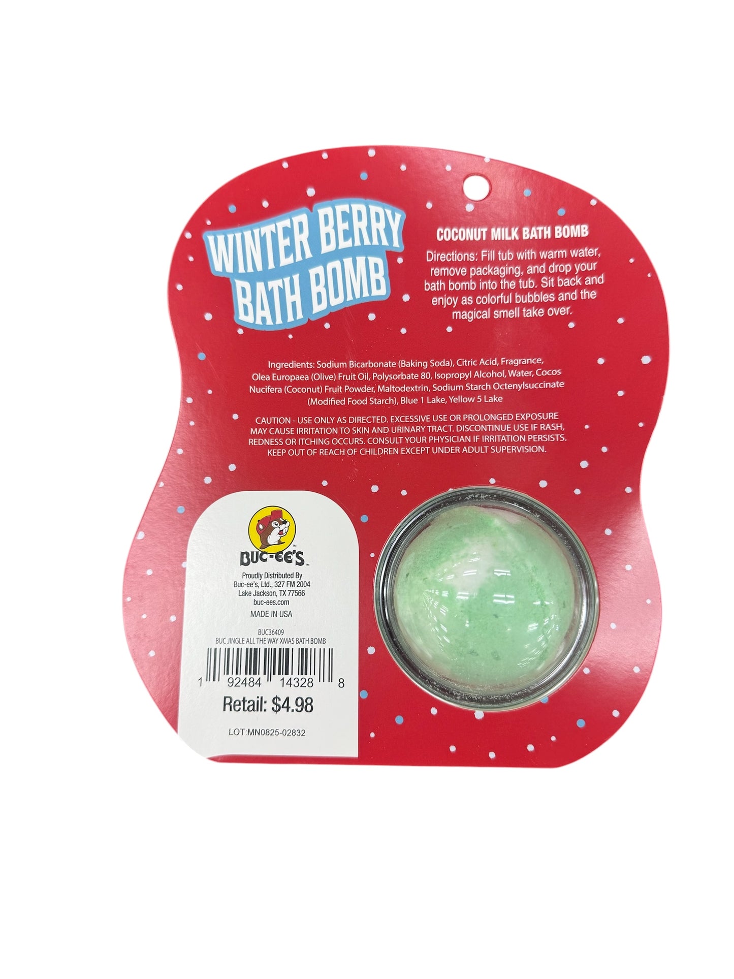 Buc-ee’s Holiday Bath Bombs & Shower Steamers – Winter Berry & Sugar Plum Scents