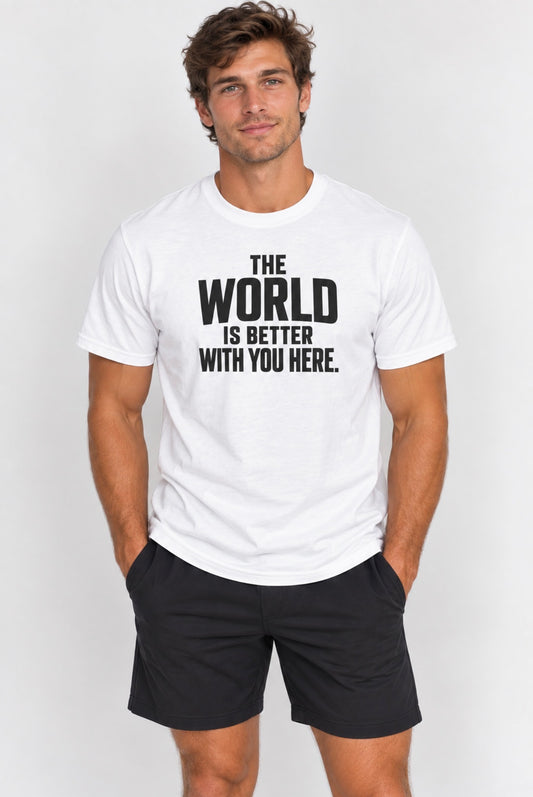 The World Is Better With You Here T-Shirt
