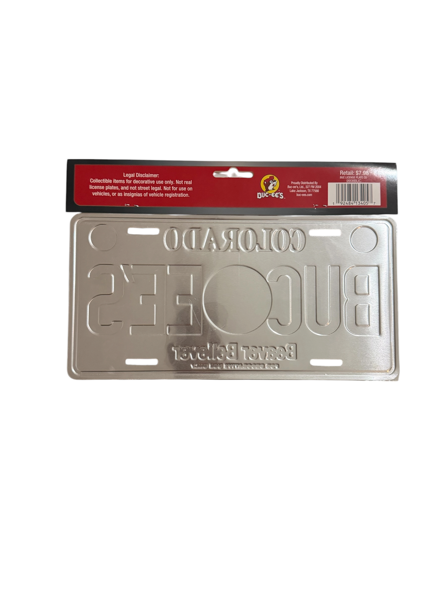 Buc-ee’s Colorado “Beaver Believer” Collectible License Plate
