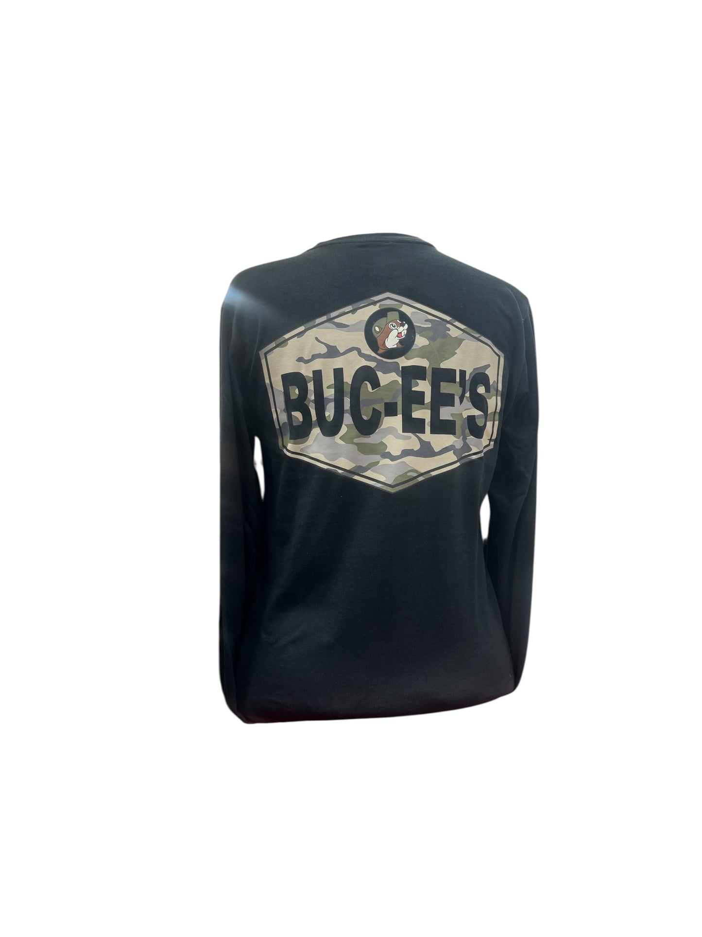 Buc-ee’s Black Camo Long Sleeve Logo Tshirt