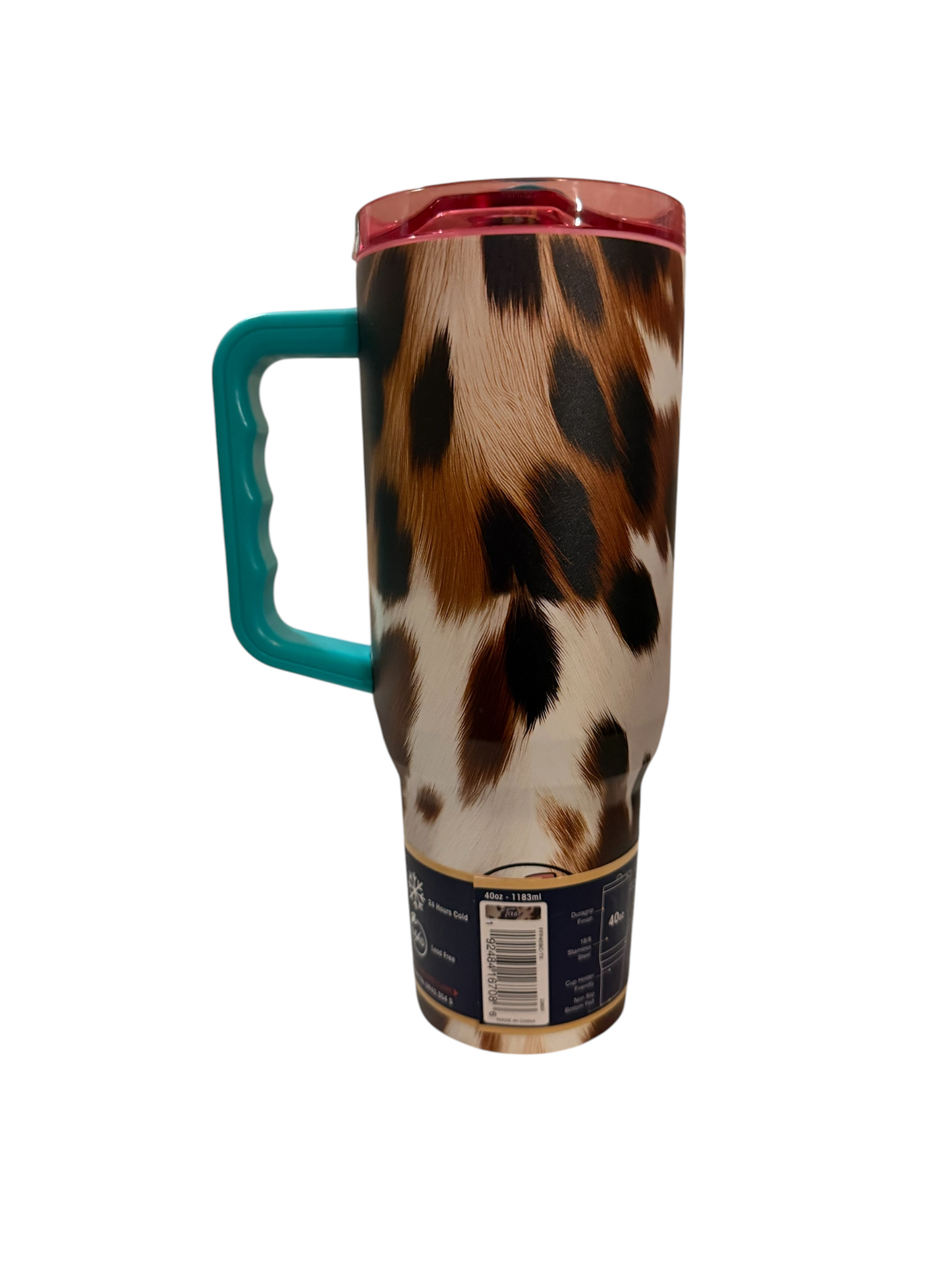Buc-ee’s Texas Cowhide 40 oz Yukon Outfitters Tumbler with Handle