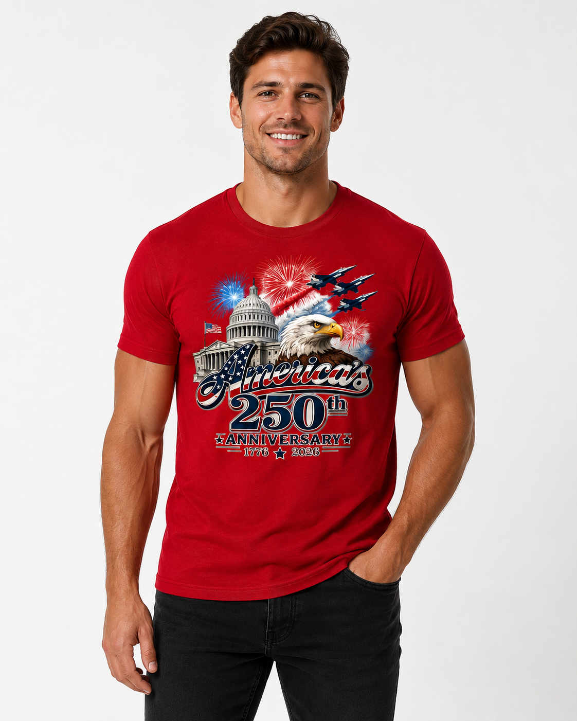 America’s 250th Anniversary Patriotic T-Shirt | USA 1776–2026 Independence Day Tee