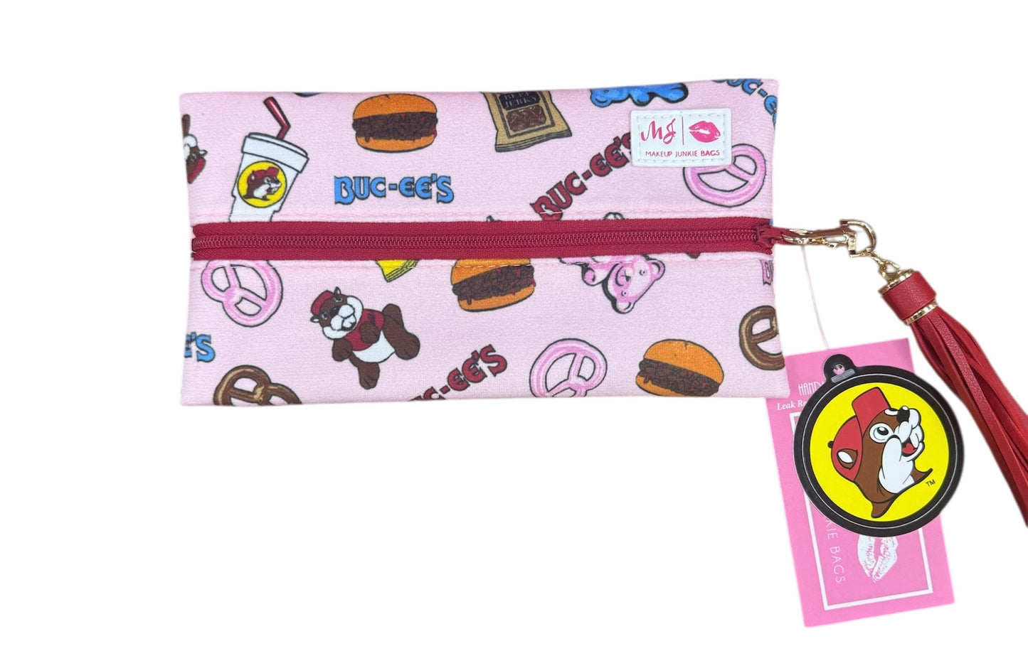 Buc-ee’s “Makeup Junkie Bags” Zipper Logo