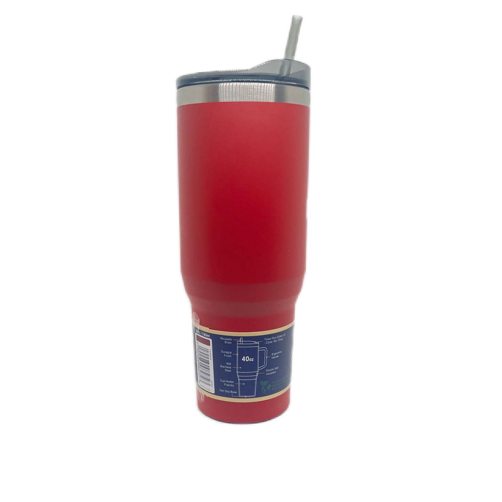 40 oz. Tumbler with Straw and Handle, White – Oklahoma Baptist Campus Store