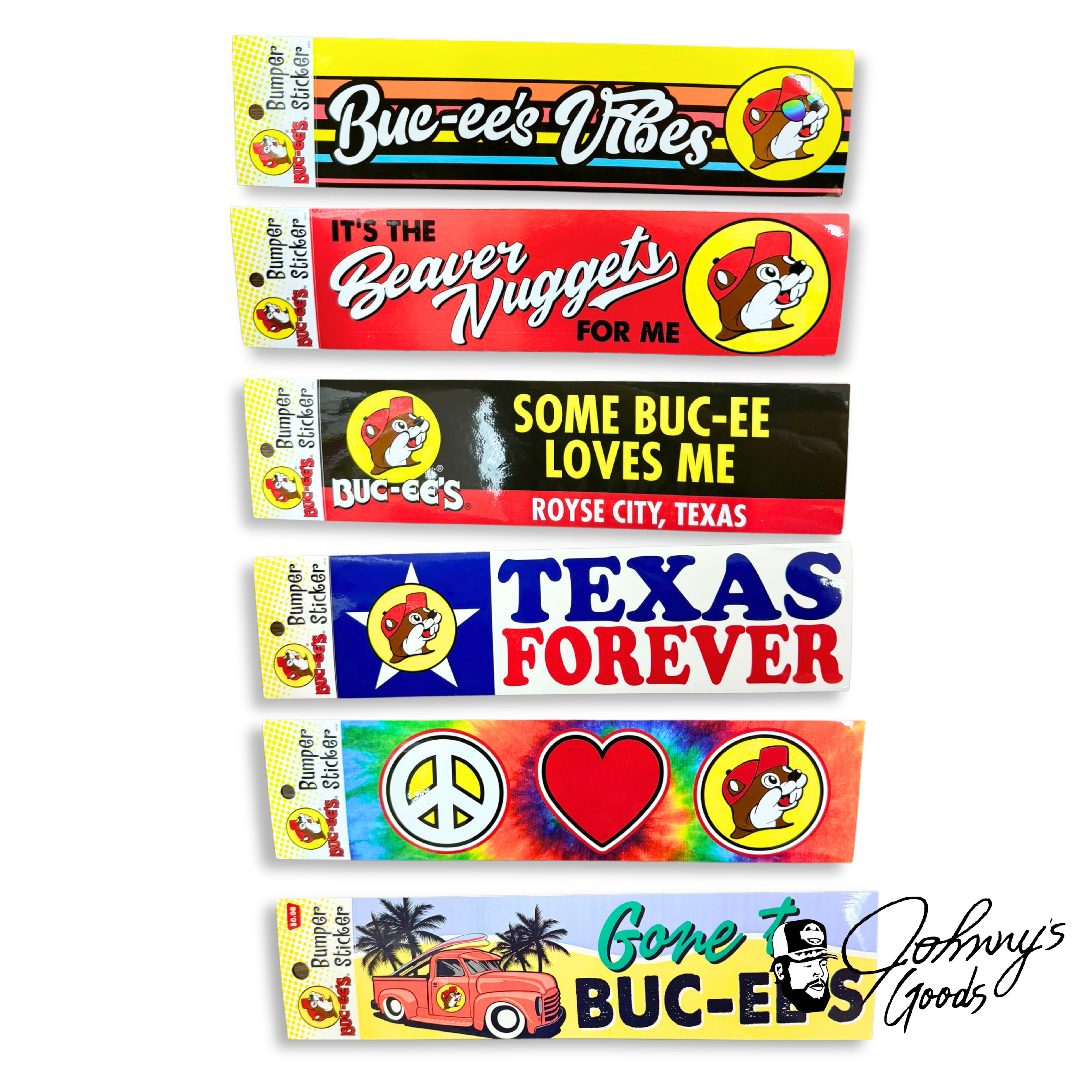 Buc-ee's Bumper Sticker | Car Decals Accessory | 6 Styles β Johnny's Goods