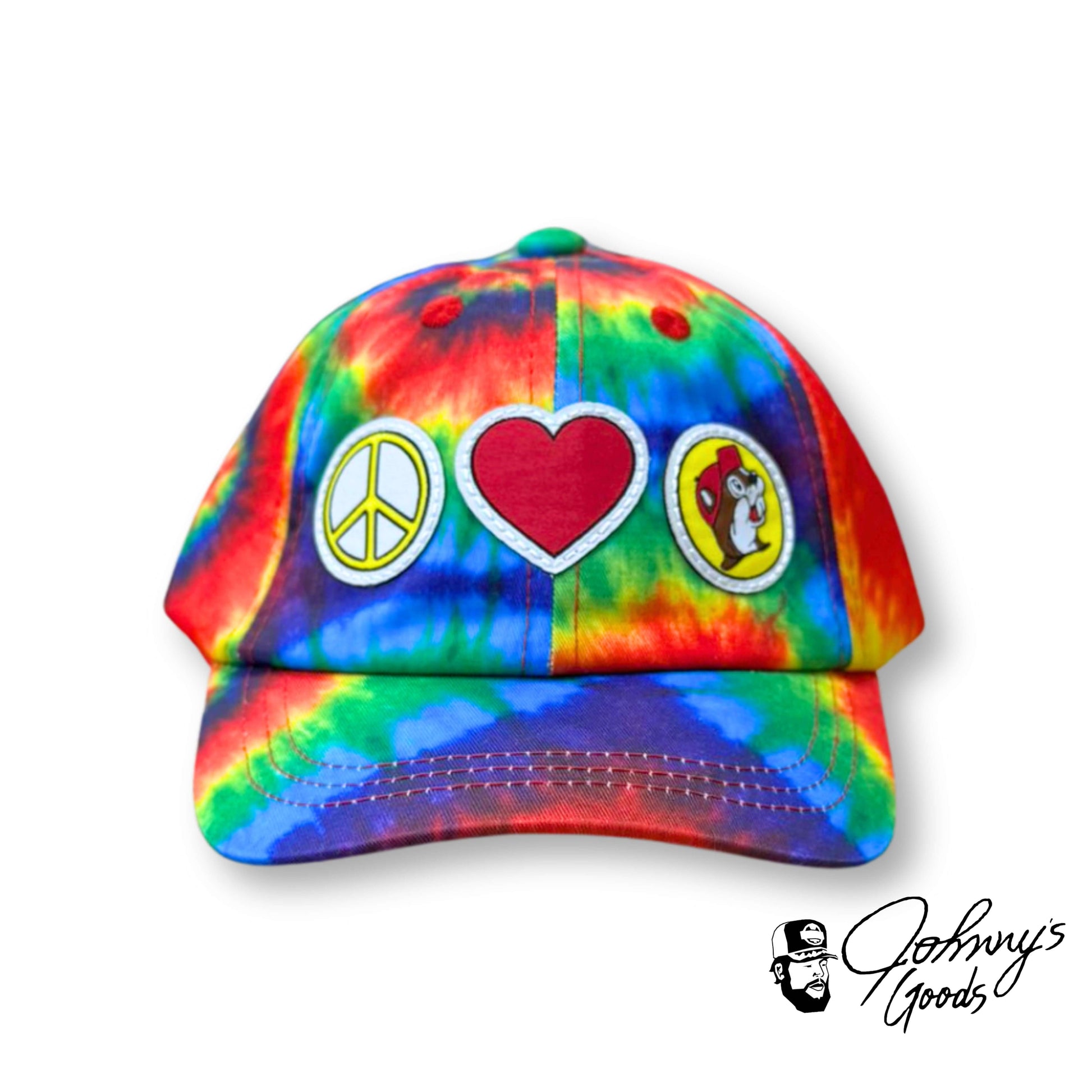 Buc-ee's Peace Love Tie Dye Cap buc ees buc ee's bucees buccees buc-ees