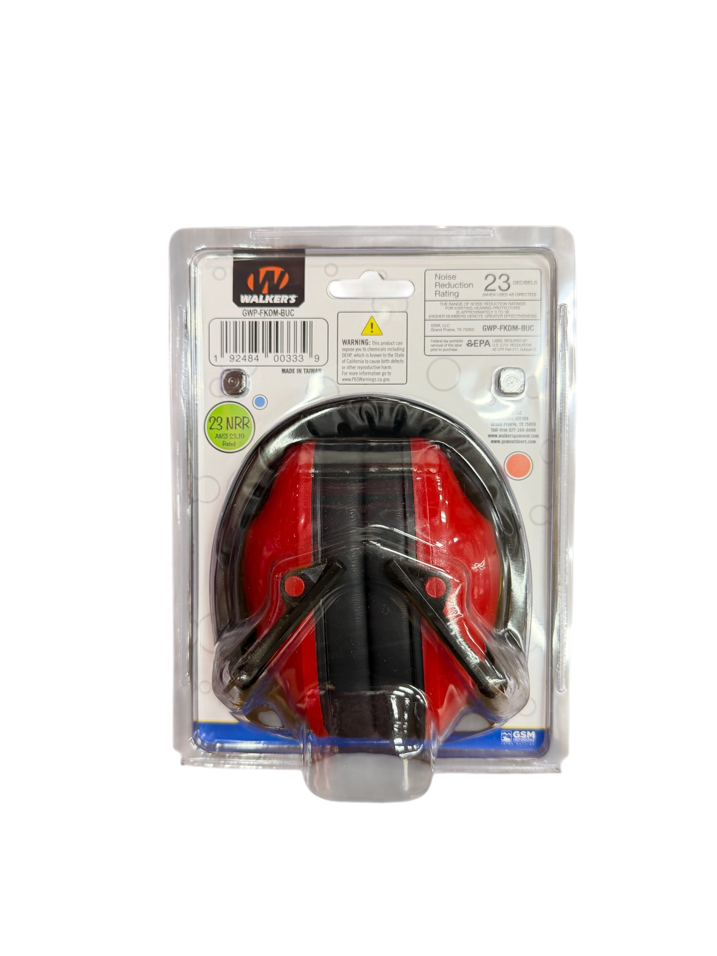 Buc-ee’s Baby & Kids Hearing Protection Earmuffs – Red/Black