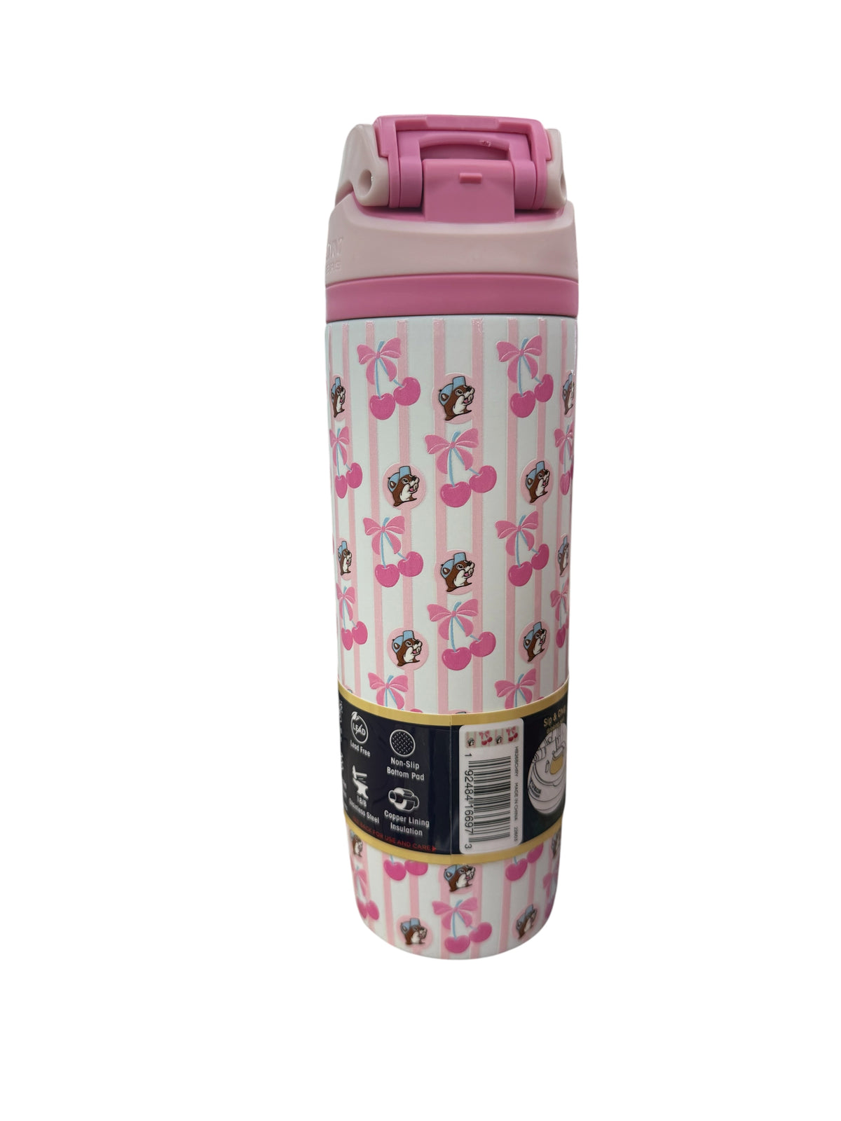 Buc-ee’s Yukon Outfitters Hydrobubble Water Bottle – 26 oz Insulated Stainless Steel Bottle – Red/Cherry