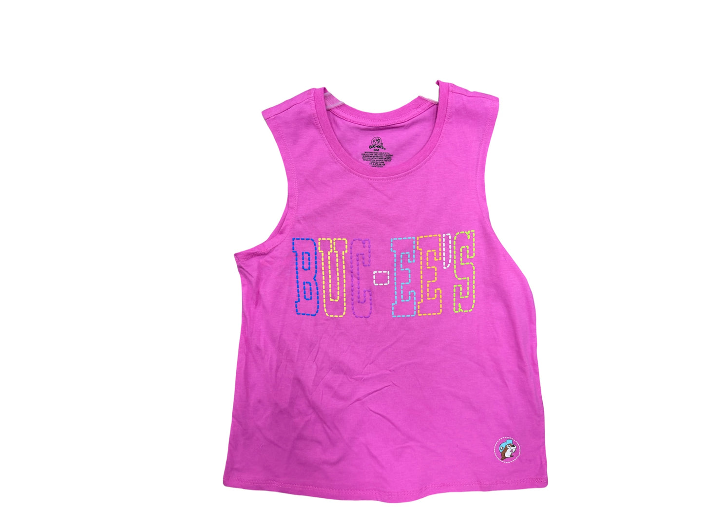 Buc-ee’s Women’s Pink Tank Top – Retro Buc-ee’s Logo Summer Shirt