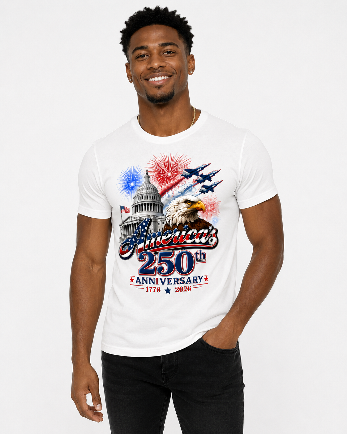 America’s 250th Anniversary Patriotic T-Shirt | USA 1776–2026 Independence Day Tee