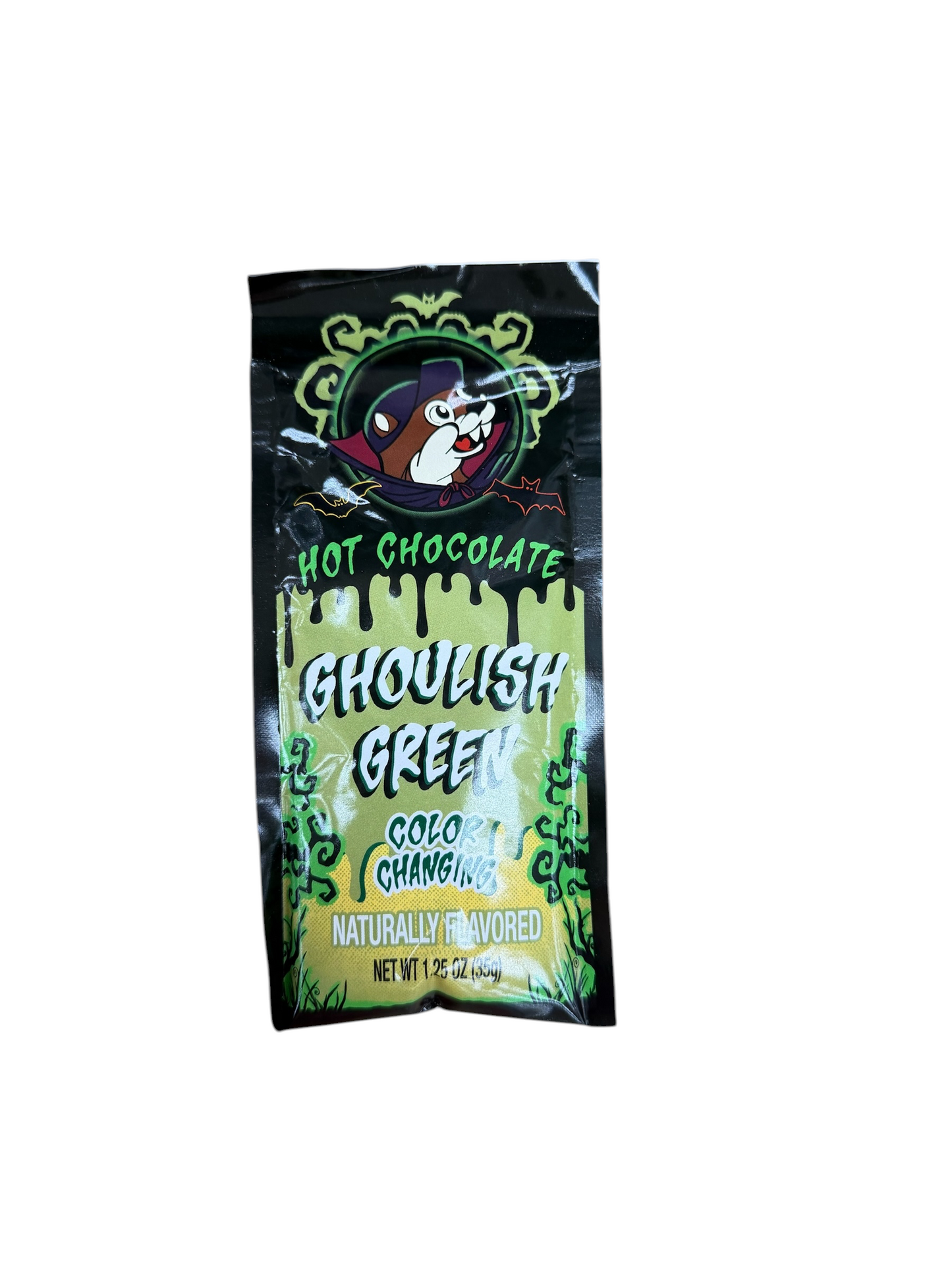 Buc-ee’s Halloween Hot Chocolate Mix – Pumpkin Spice or Ghoulish Green Color Changing – 1.25 oz Single Serve