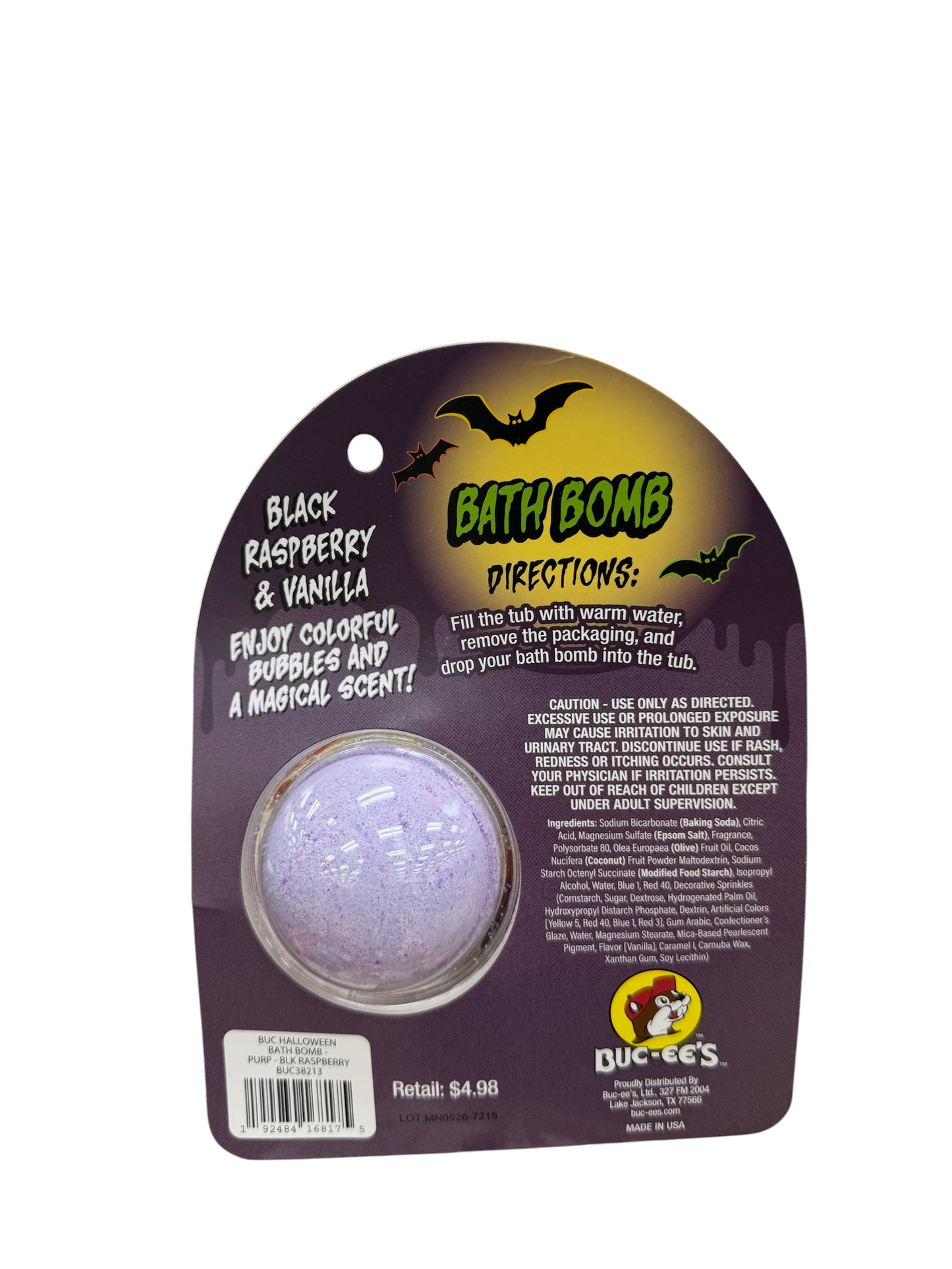 Buc-ee’s Spooky Nights Halloween Bath Bomb Collection – Pumpkin Spice & Black Raspberry Vanilla (3.5 oz)
